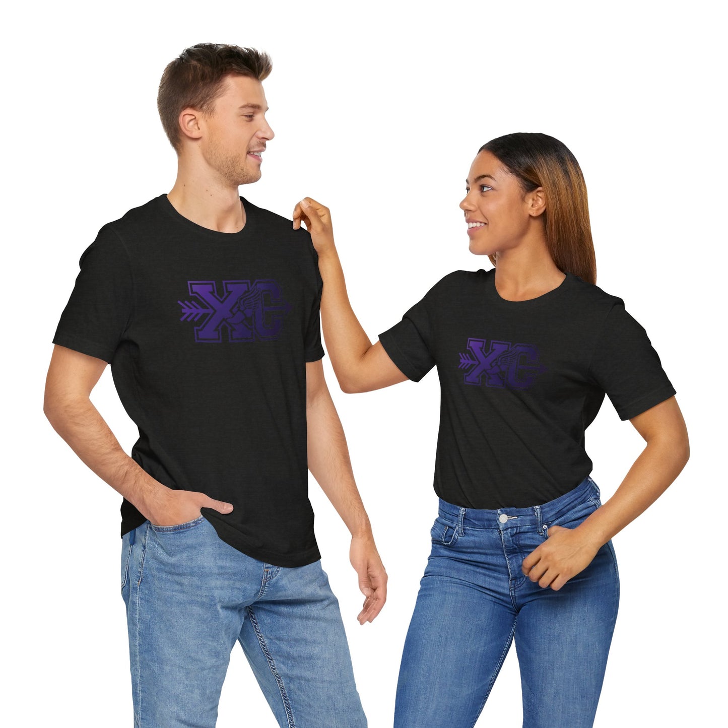 XC Arrow & Winged Sneaker Cross Country T-Shirt with Custom Gradient