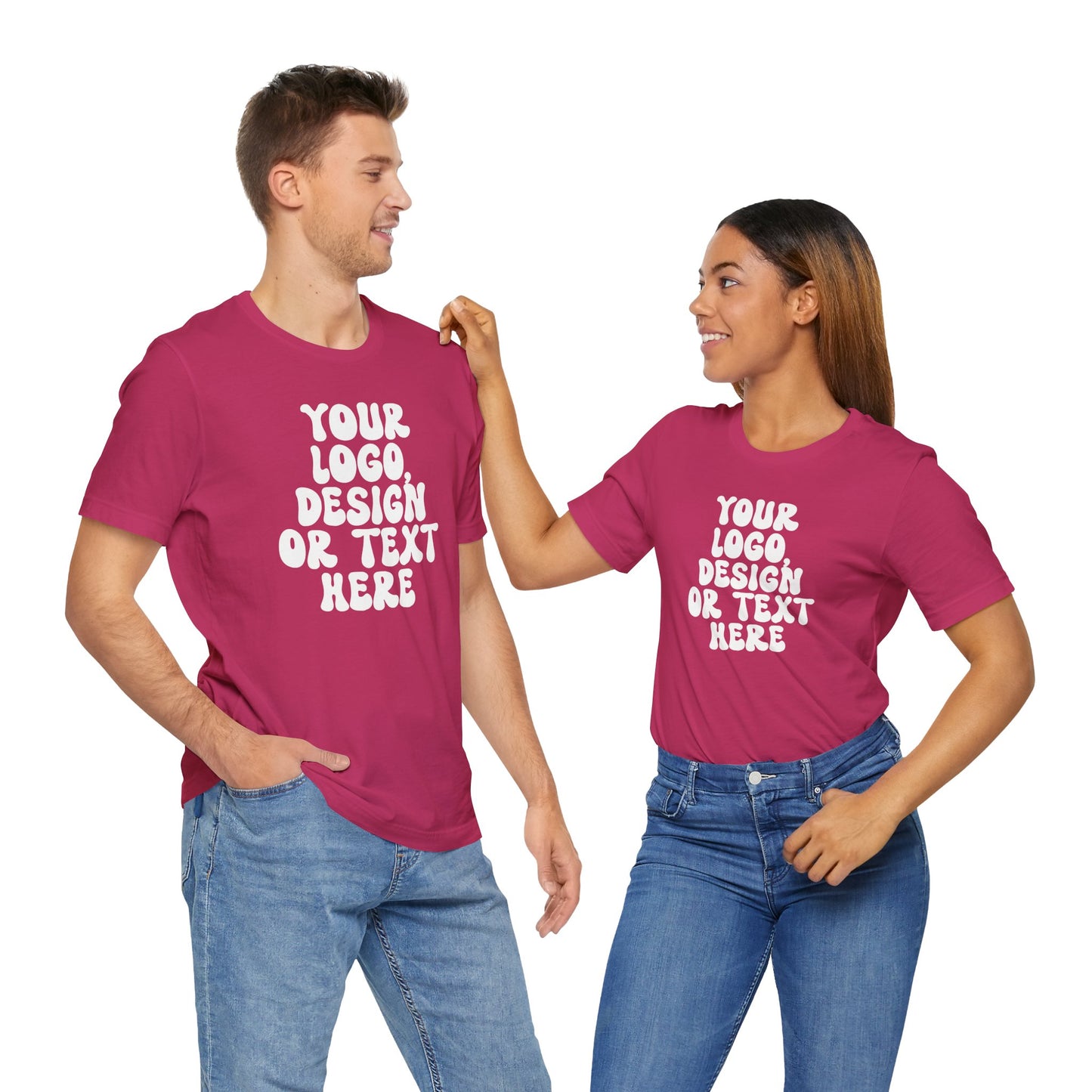 CUSTOM Text, Design or Logo - Unisex T-Shirt (Adult) SOLID COLORS