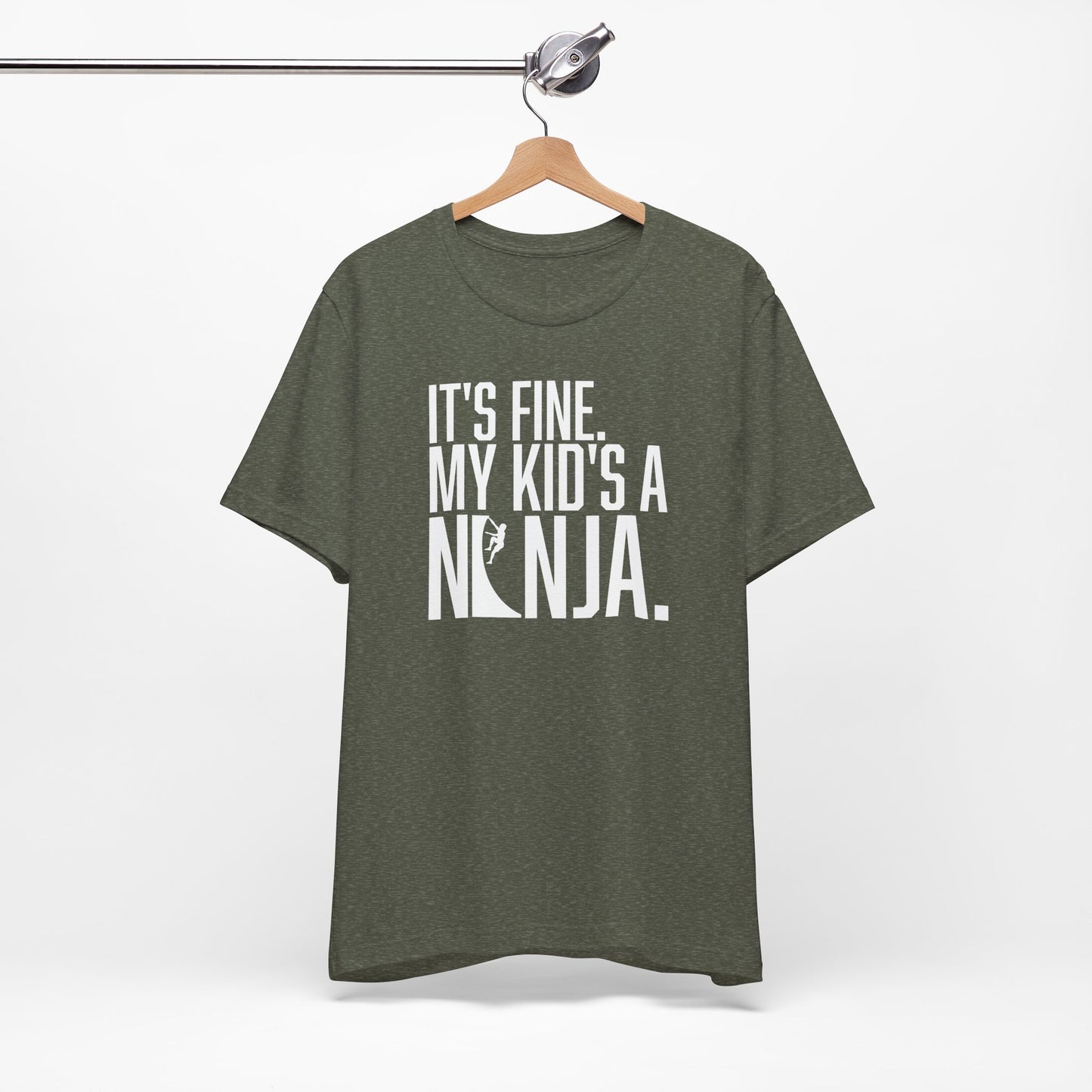 Custom Ninja Mom or Dad T-Shirt – “It’s Fine, My Kid’s a Ninja” Funny Custom Shirt