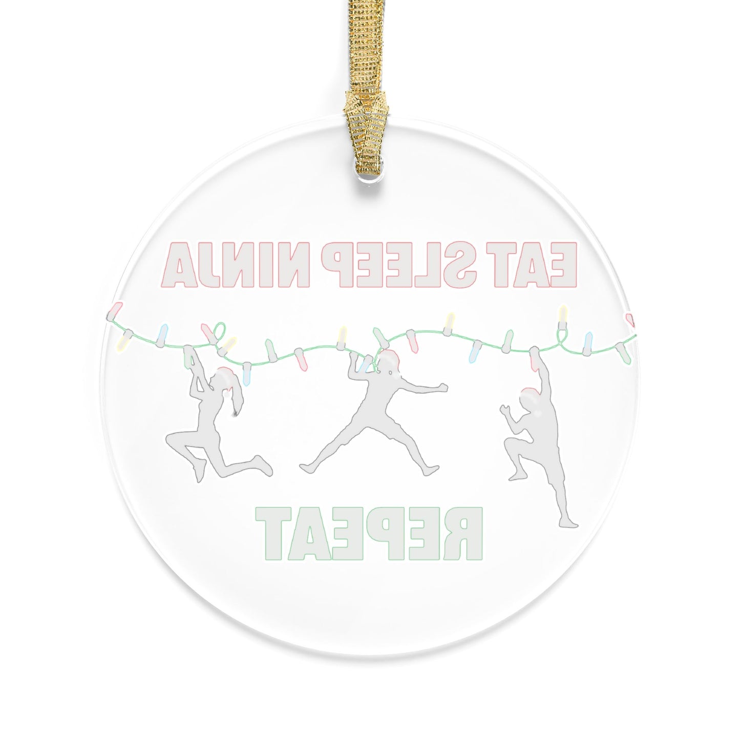 Eat Sleep Ninja Repeat Christmas Ornament – Holiday Tree Decoration