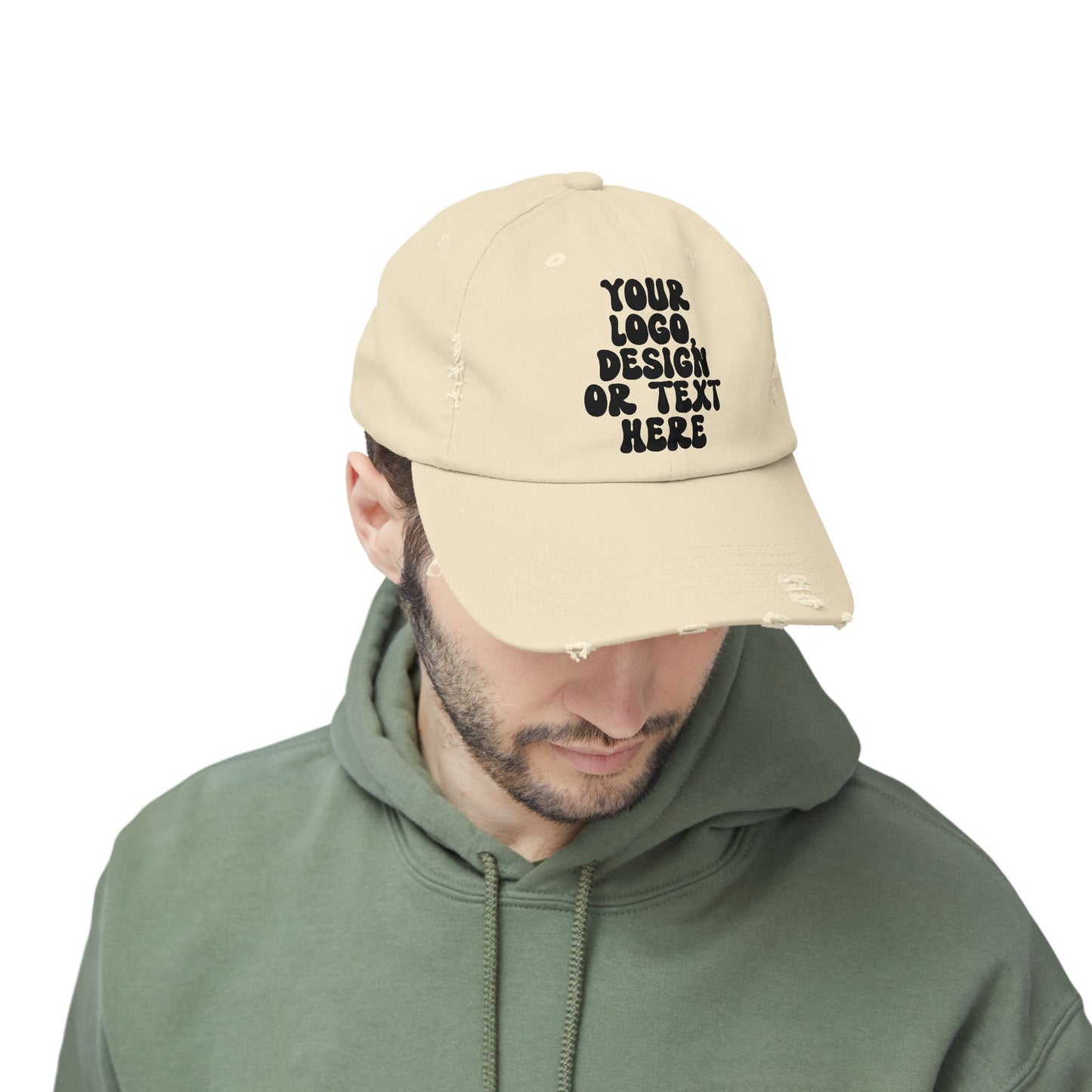 Custom Distressed Baseball Cap – Unisex Printed Hat