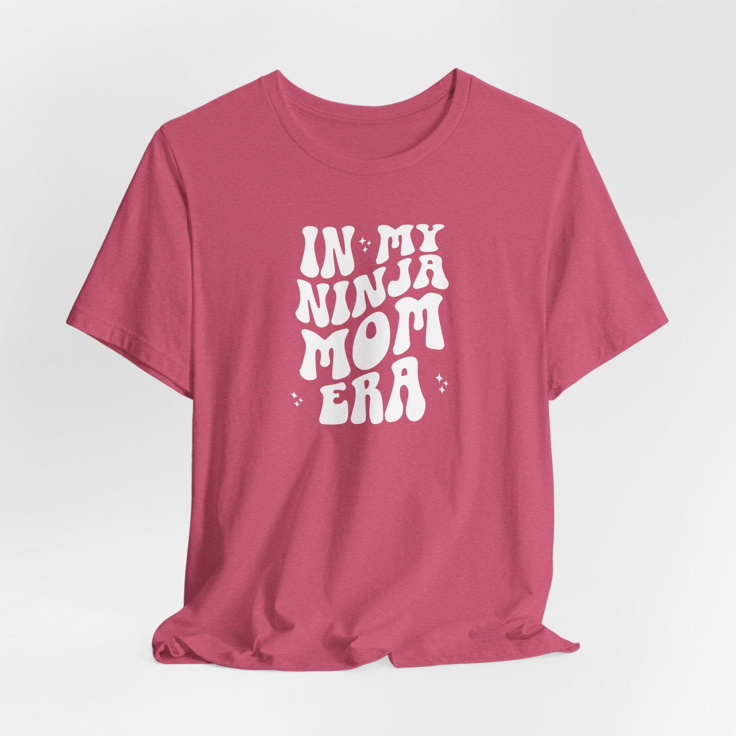 In My Ninja Mom Era T-Shirt, Retro Wavy Font Tee, Multiple Shirt & Text Color Options, Ninja Warrior Mom Shirt