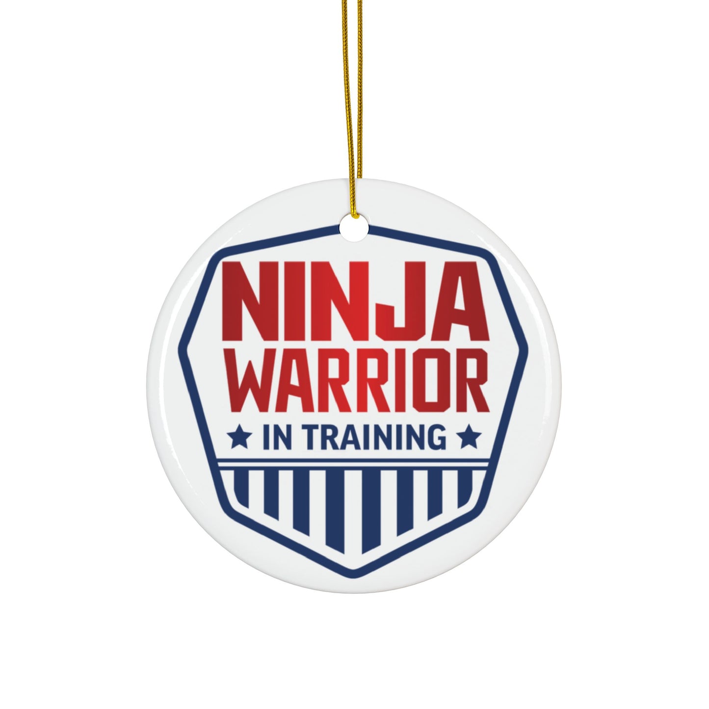 Ninja Warrior in Training Ceramic Ornament – Fun Birthday Favor or Gift (1pc, 3pcs, 5pcs, 10pcs)