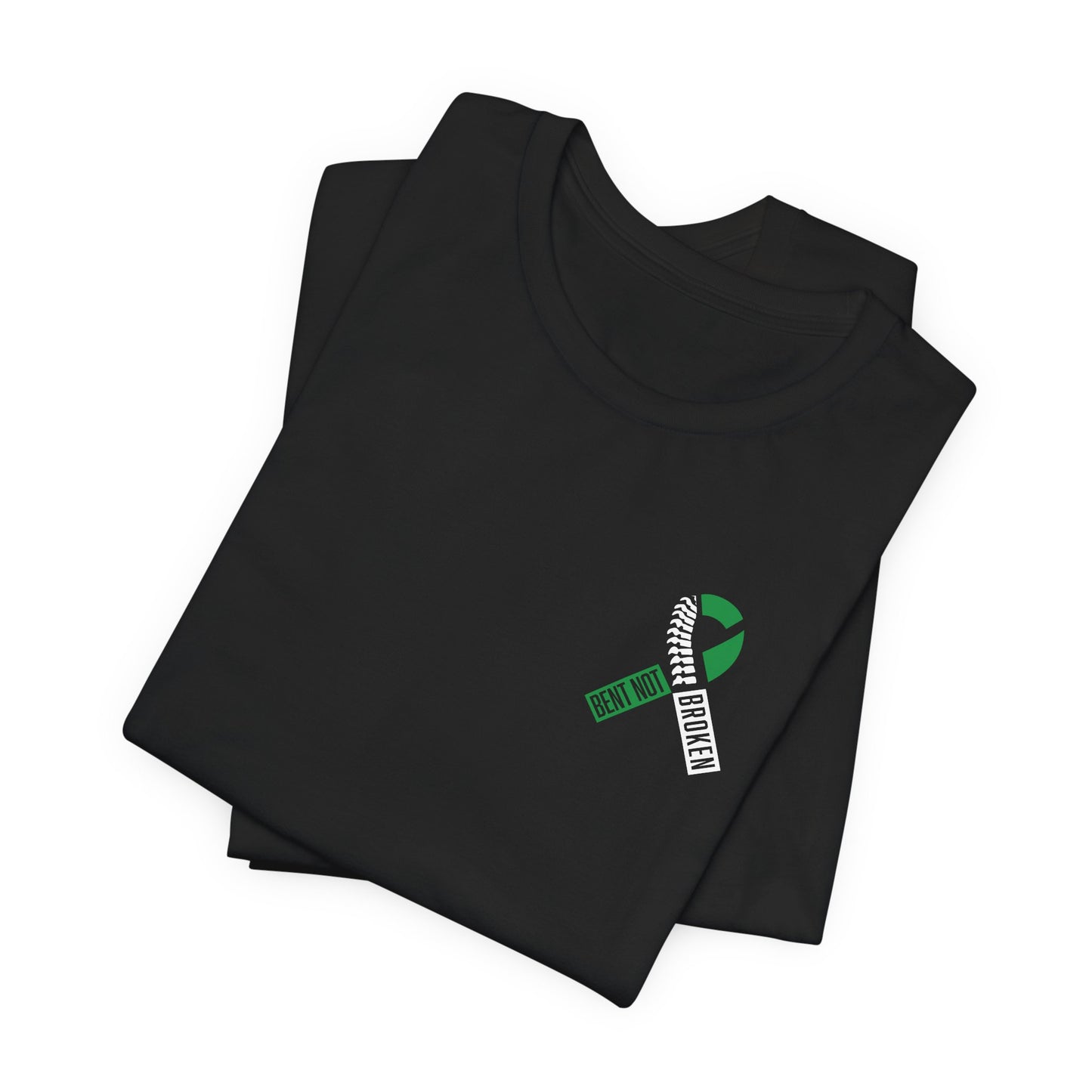 Scoliosis Awareness Ribbon, Built Different, Bent Not Broken T-Shirt