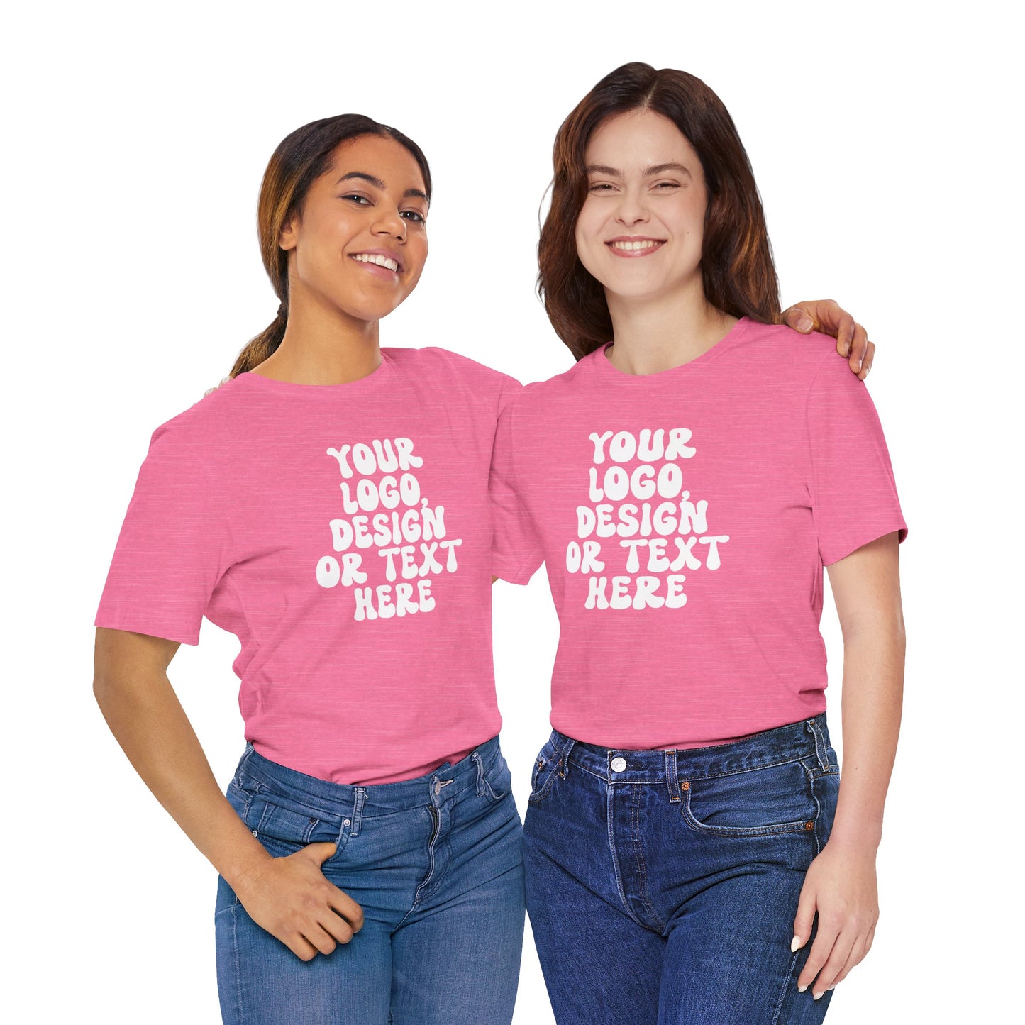 CUSTOM Text, Design or Logo - Unisex T-Shirt (Adult) HEATHER COLORS