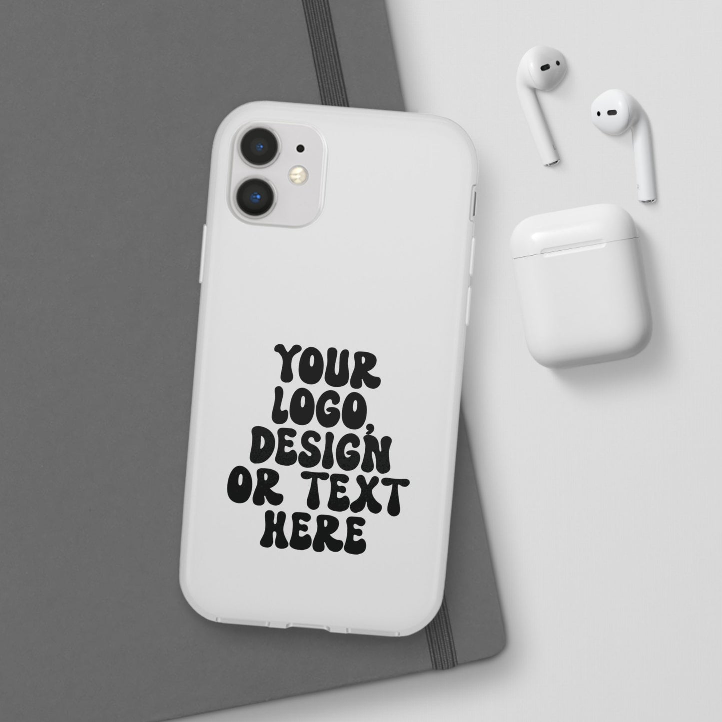 CUSTOM Text, Design or Logo - Flexi Phone Case