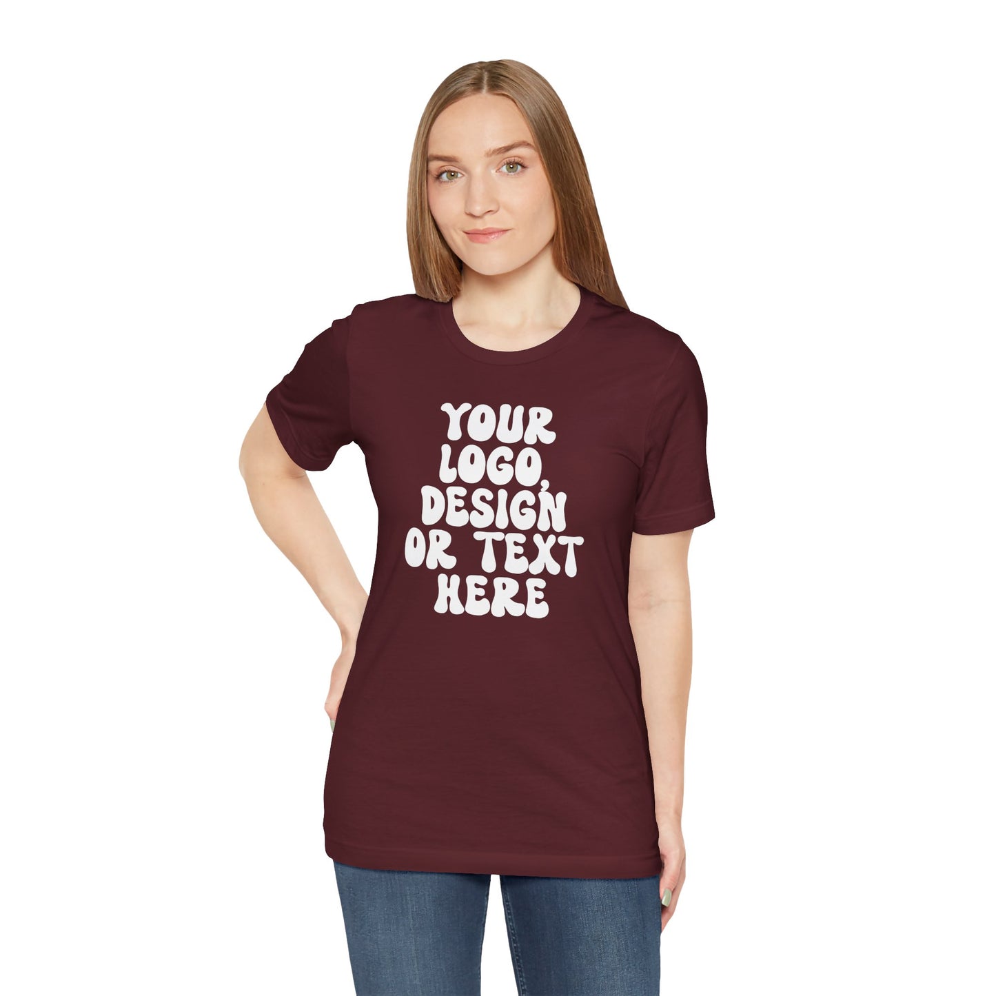 CUSTOM Text, Design or Logo - Unisex T-Shirt (Adult) SOLID COLORS