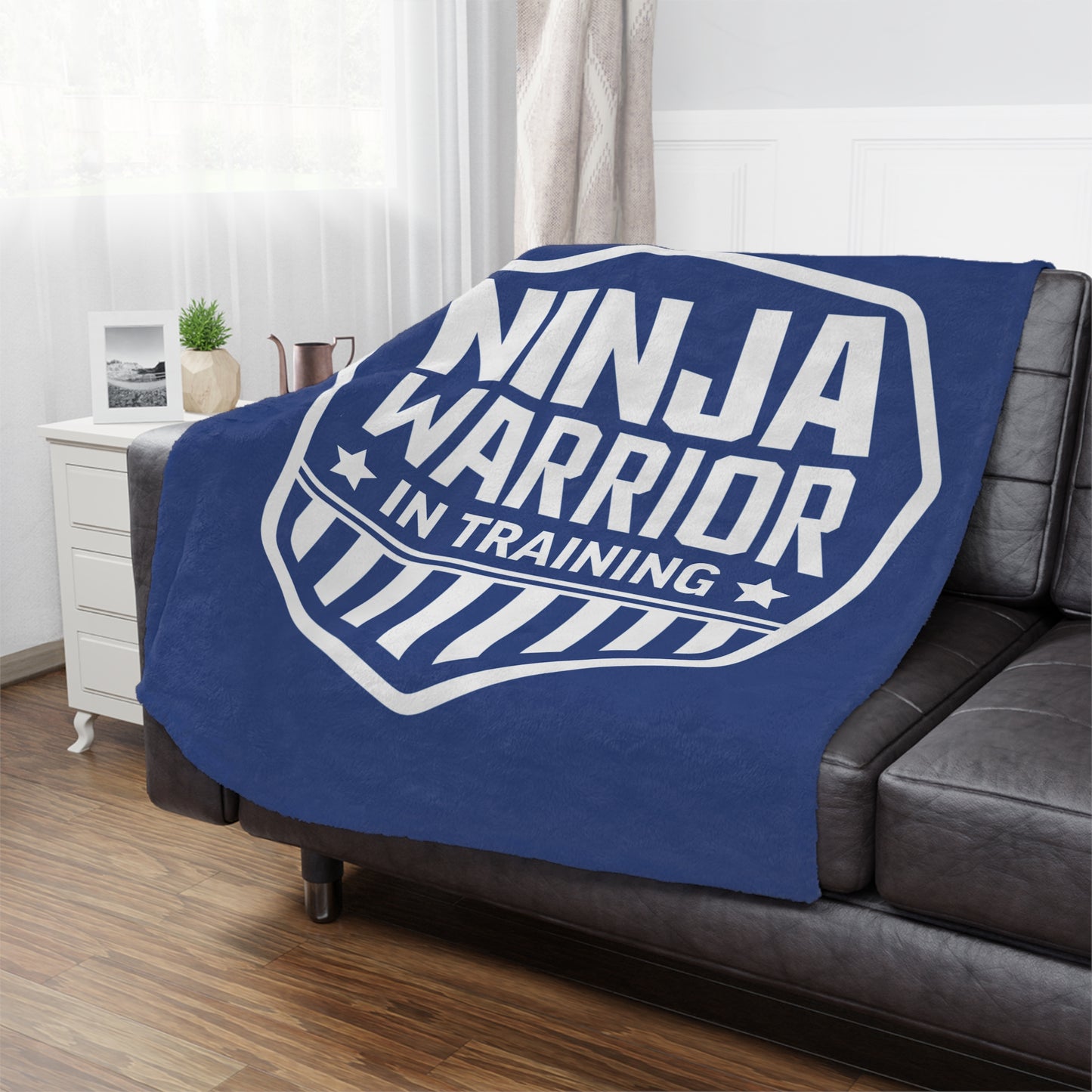Ninja Warrior in Training, Microfiber Fleece Blanket - Soft & Customizable