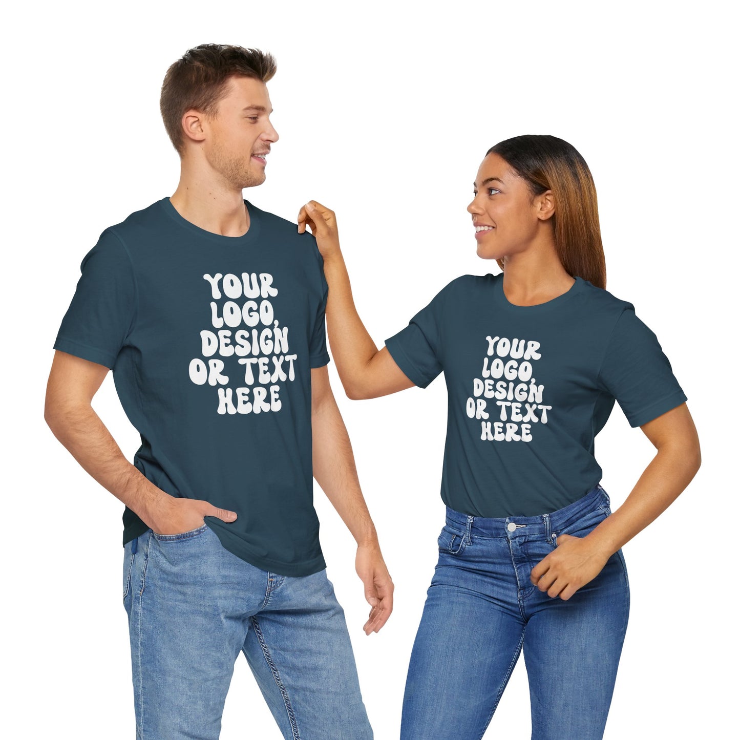 CUSTOM Text, Design or Logo - Unisex T-Shirt (Adult) SOLID COLORS