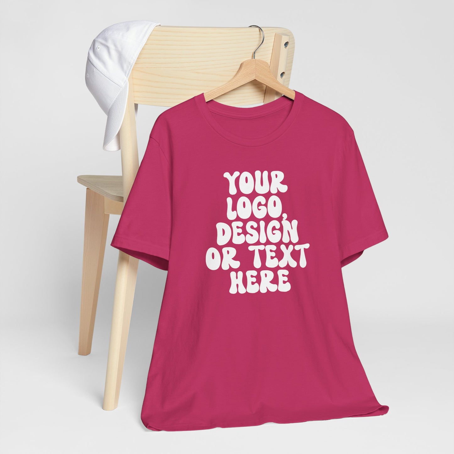 CUSTOM Text, Design or Logo - Unisex T-Shirt (Adult) SOLID COLORS