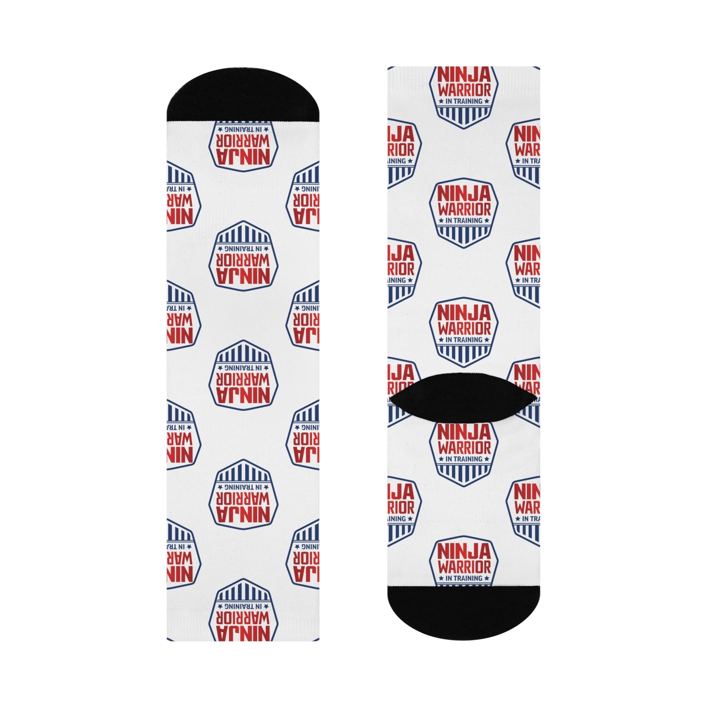 Ninja Warrior in Training, Unisex Crew Socks