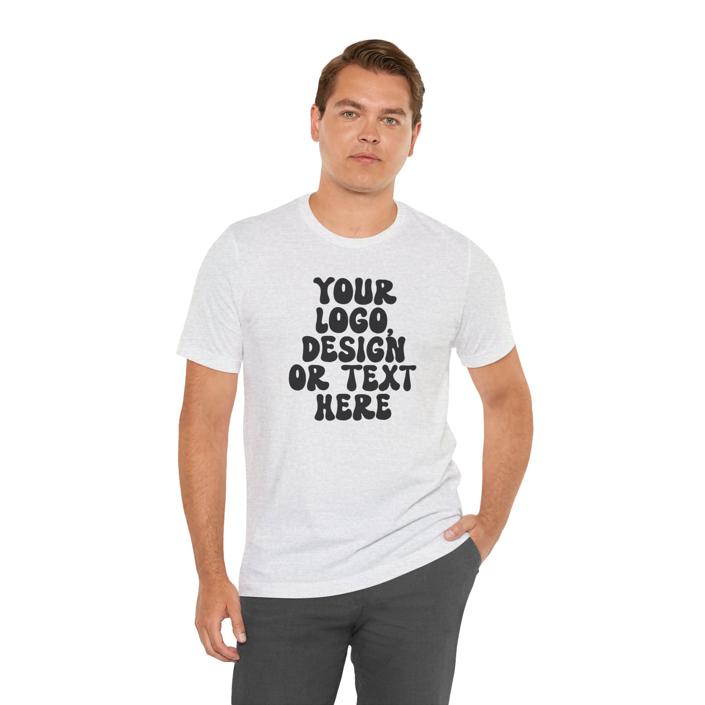 CUSTOM Text, Design or Logo - Unisex T-Shirt (Adult) HEATHER COLORS