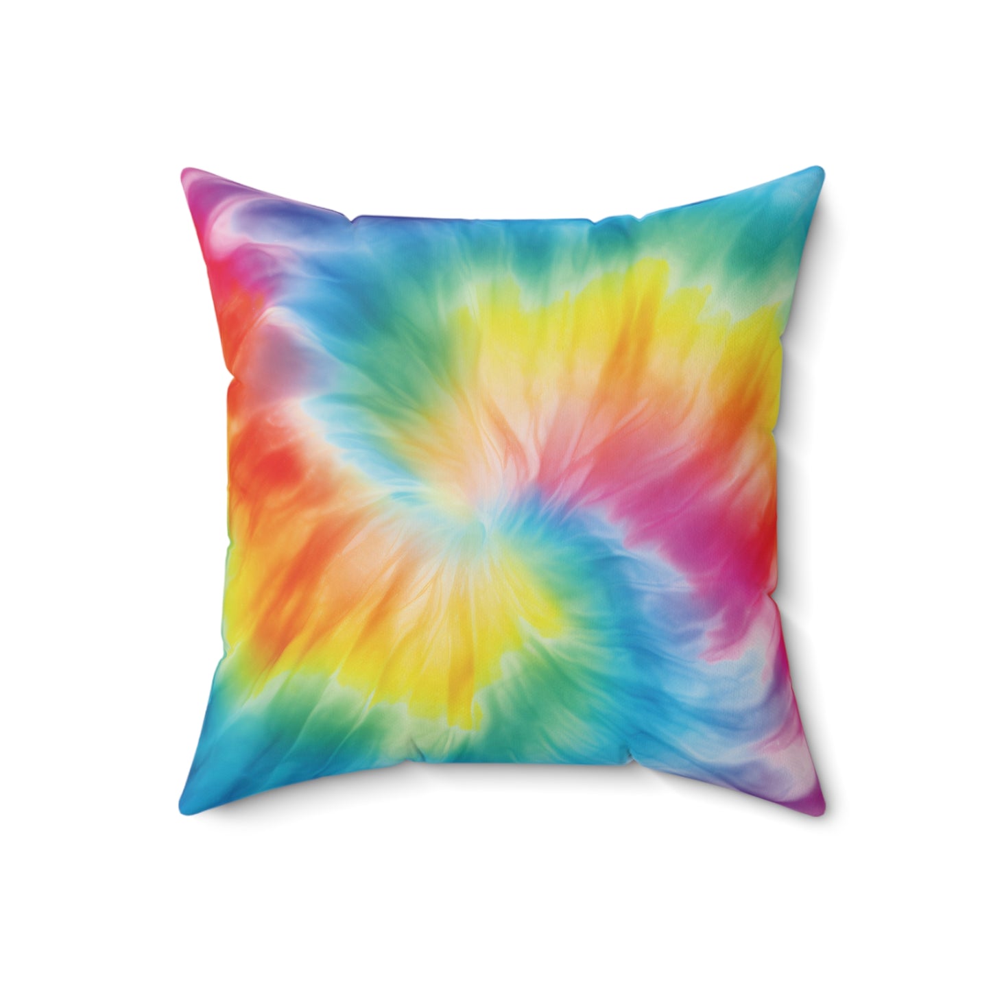 Colorful Tie-Dye Throw Pillow