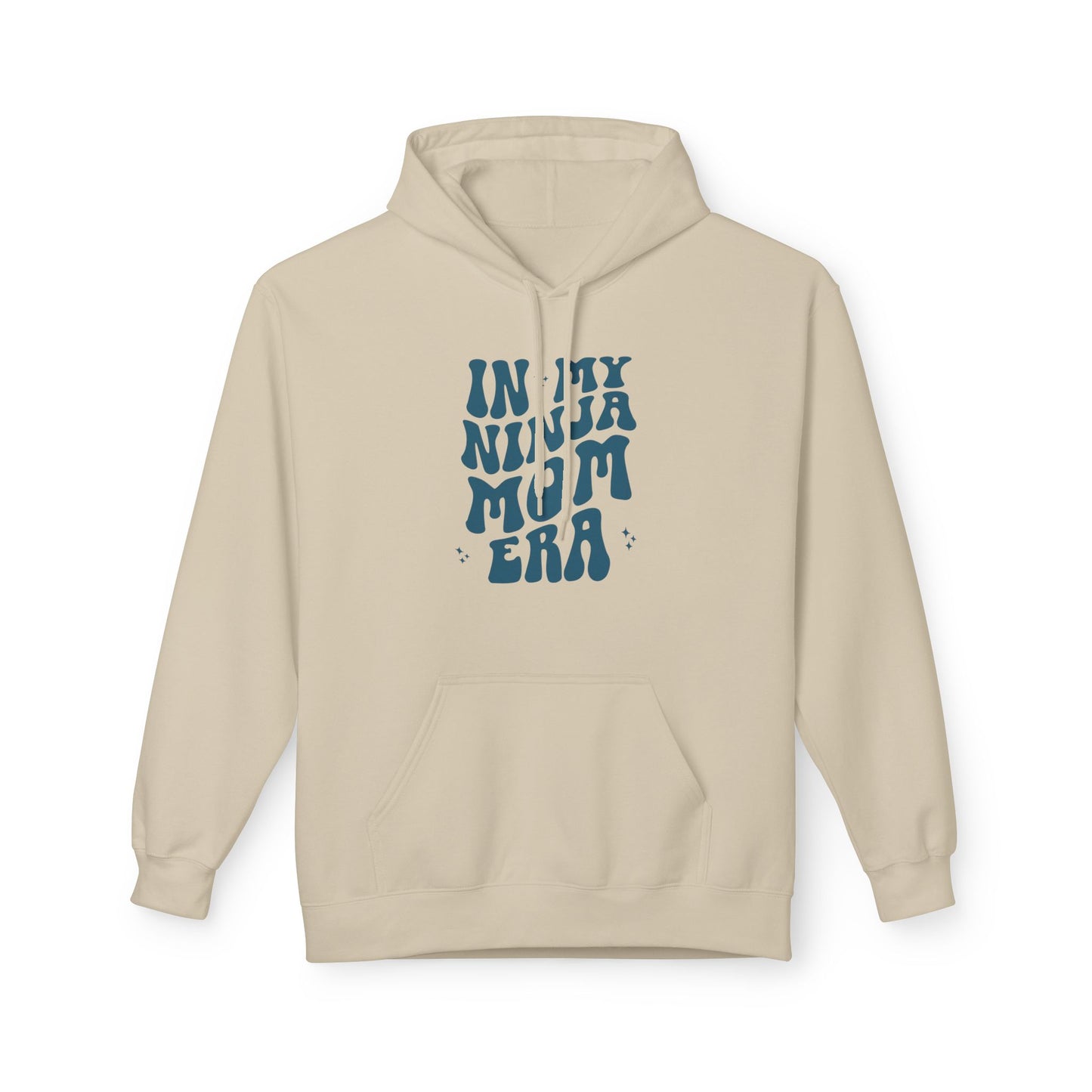 In My Ninja Mom Era Hoodie, Retro Wavy Font, Multiple Hoodie & Text Color Options, Ninja Warrior Mom Sweatshirt