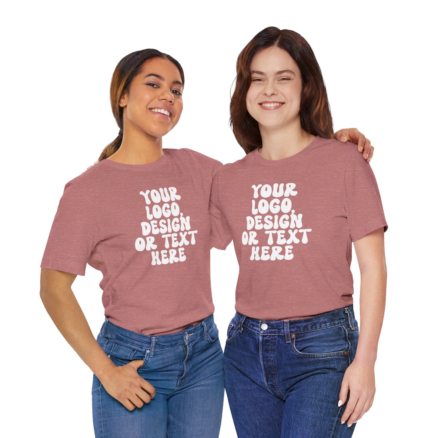 CUSTOM Text, Design or Logo - Unisex T-Shirt (Adult) HEATHER COLORS