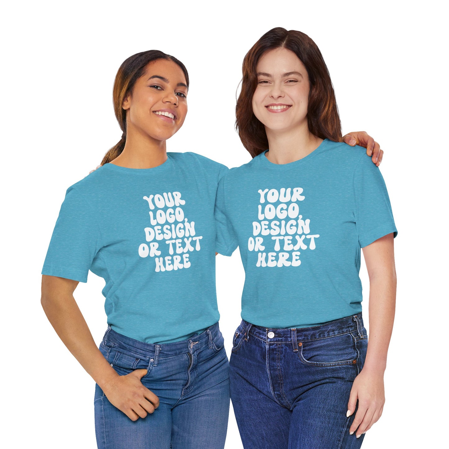 CUSTOM Text, Design or Logo - Unisex T-Shirt (Adult) HEATHER COLORS