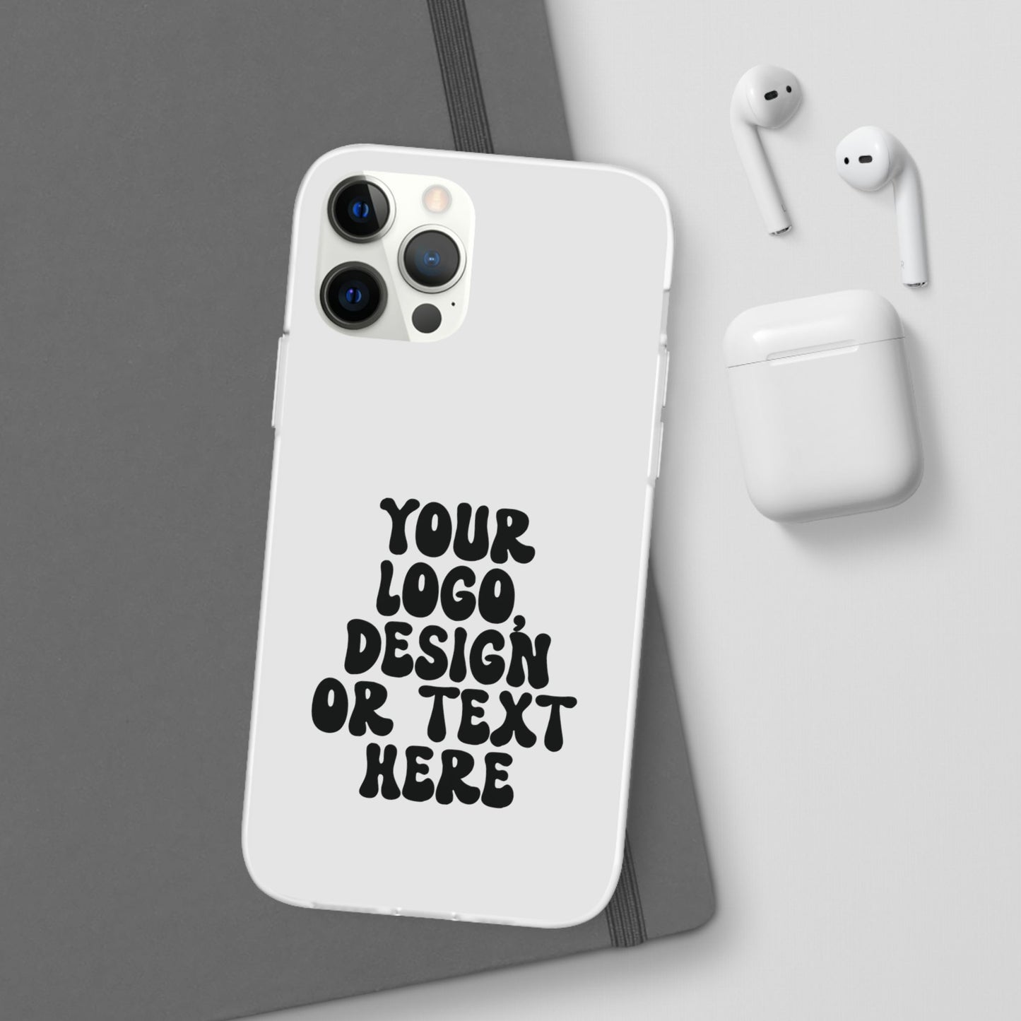 CUSTOM Text, Design or Logo - Flexi Phone Case