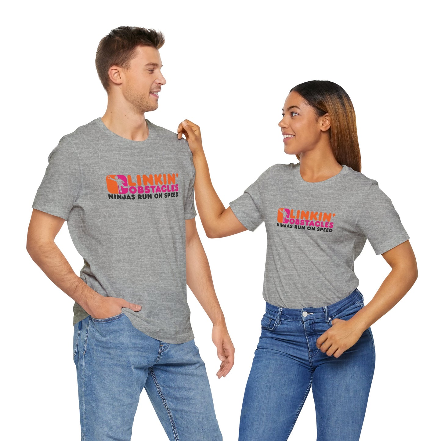Linkin’ Obstacles T-Shirt – Dunkin’ Donuts Parody Tee for Obstacle Course Fans