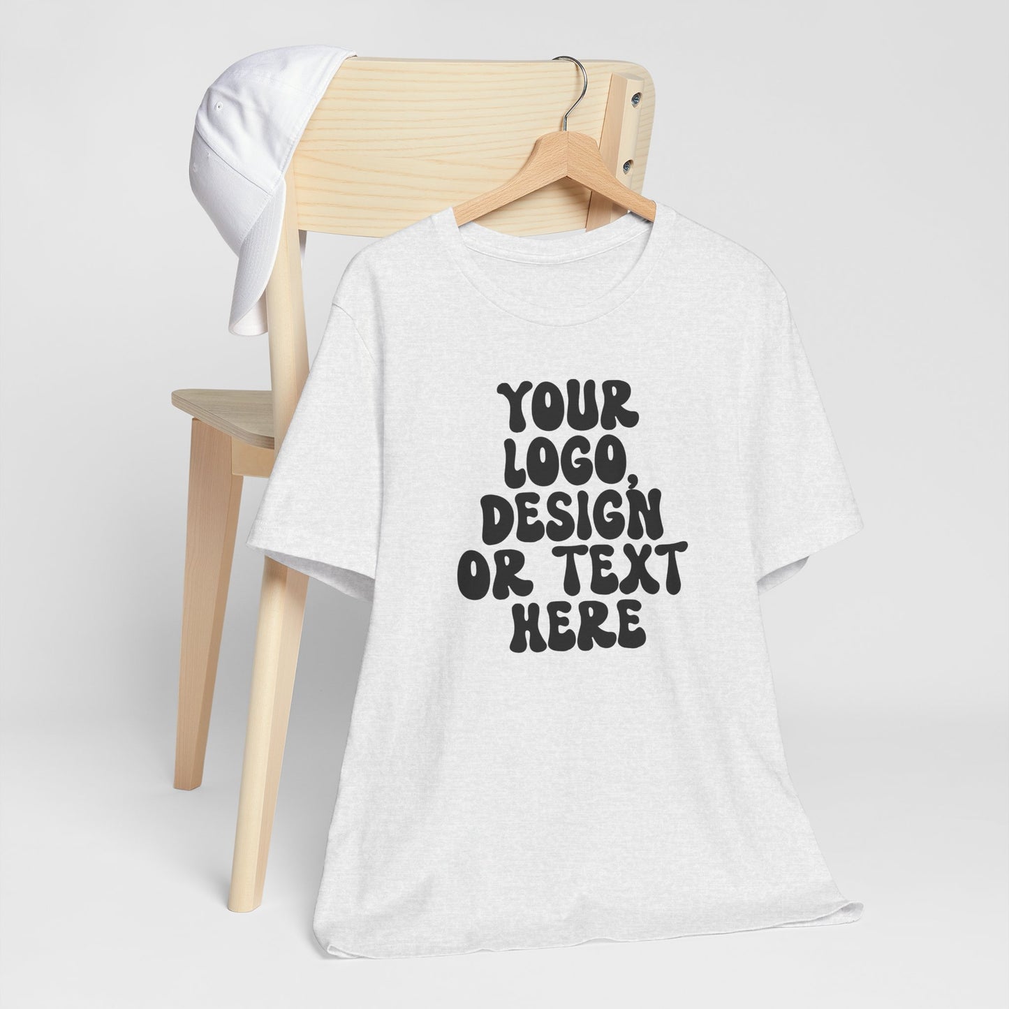 CUSTOM Text, Design or Logo - Unisex T-Shirt (Adult) HEATHER COLORS