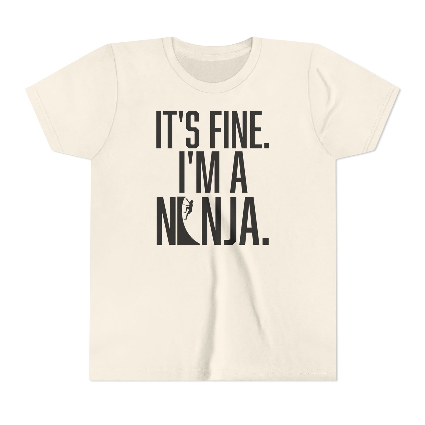 Youth Ninja T-Shirt – “It’s Fine, I’m a Ninja” Funny Athlete Shirt