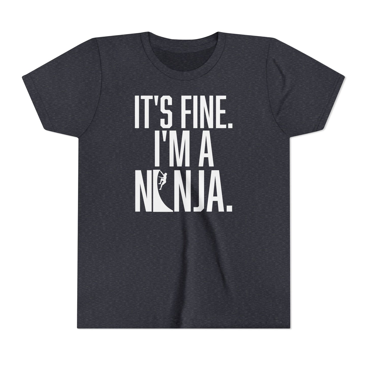 Youth Ninja T-Shirt – “It’s Fine, I’m a Ninja” Funny Athlete Shirt