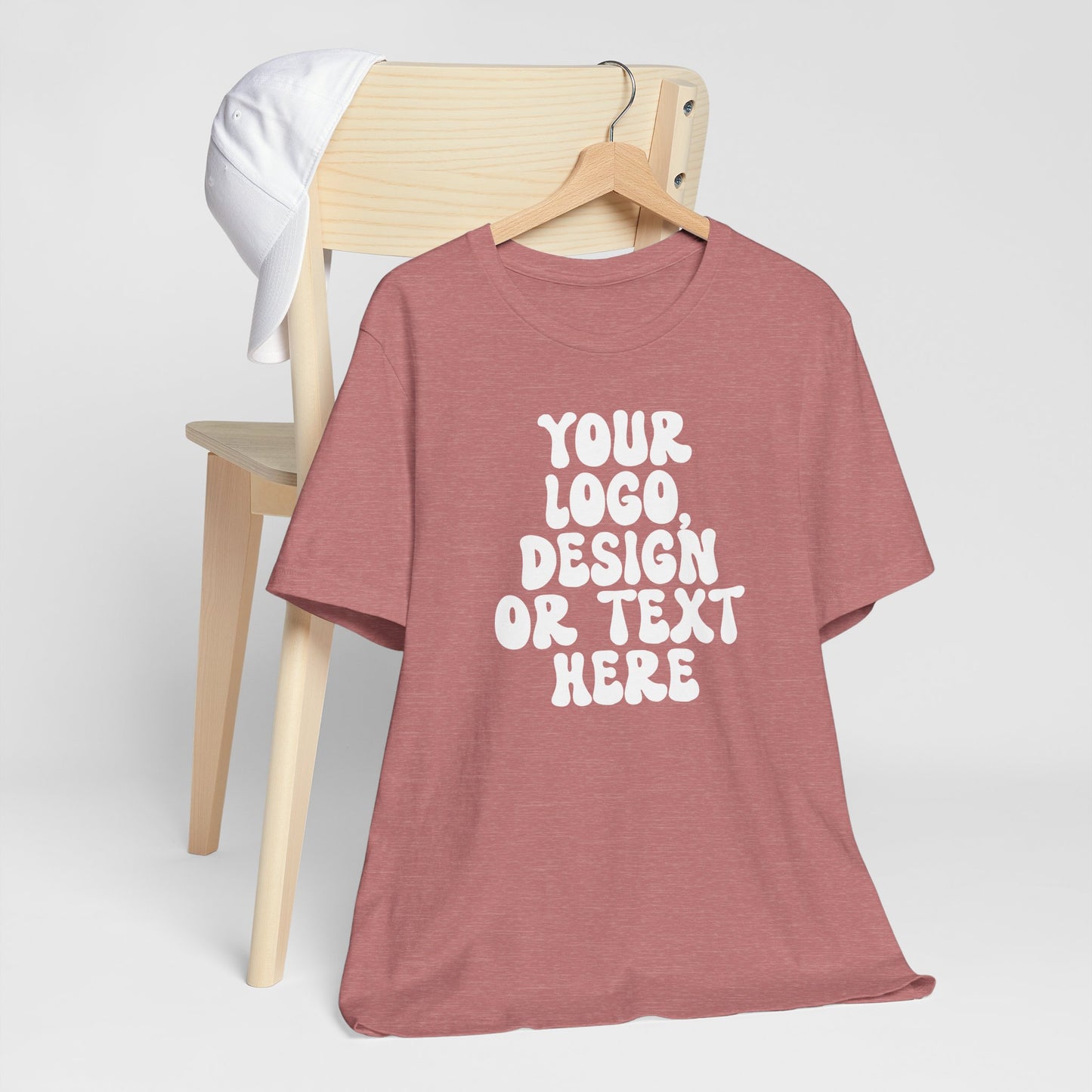 CUSTOM Text, Design or Logo - Unisex T-Shirt (Adult) HEATHER COLORS
