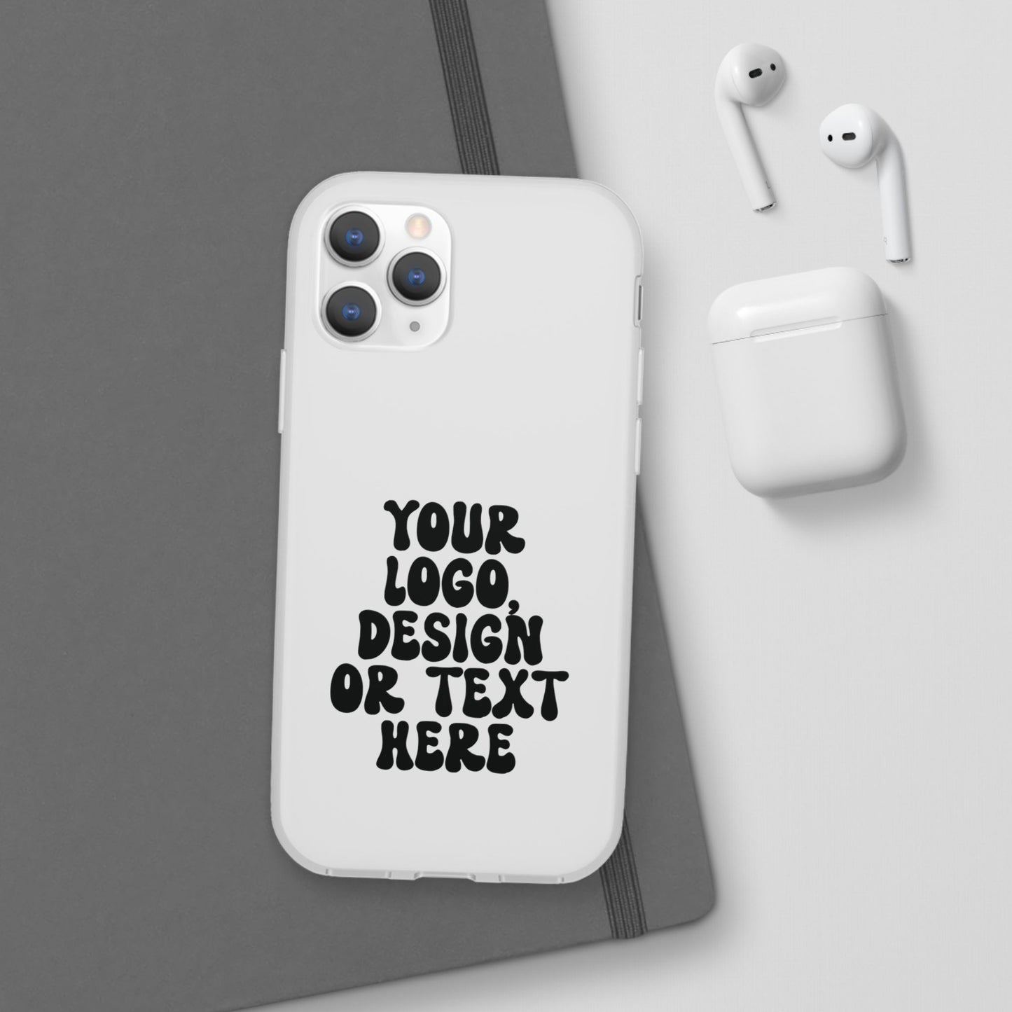 CUSTOM Text, Design or Logo - Flexi Phone Case