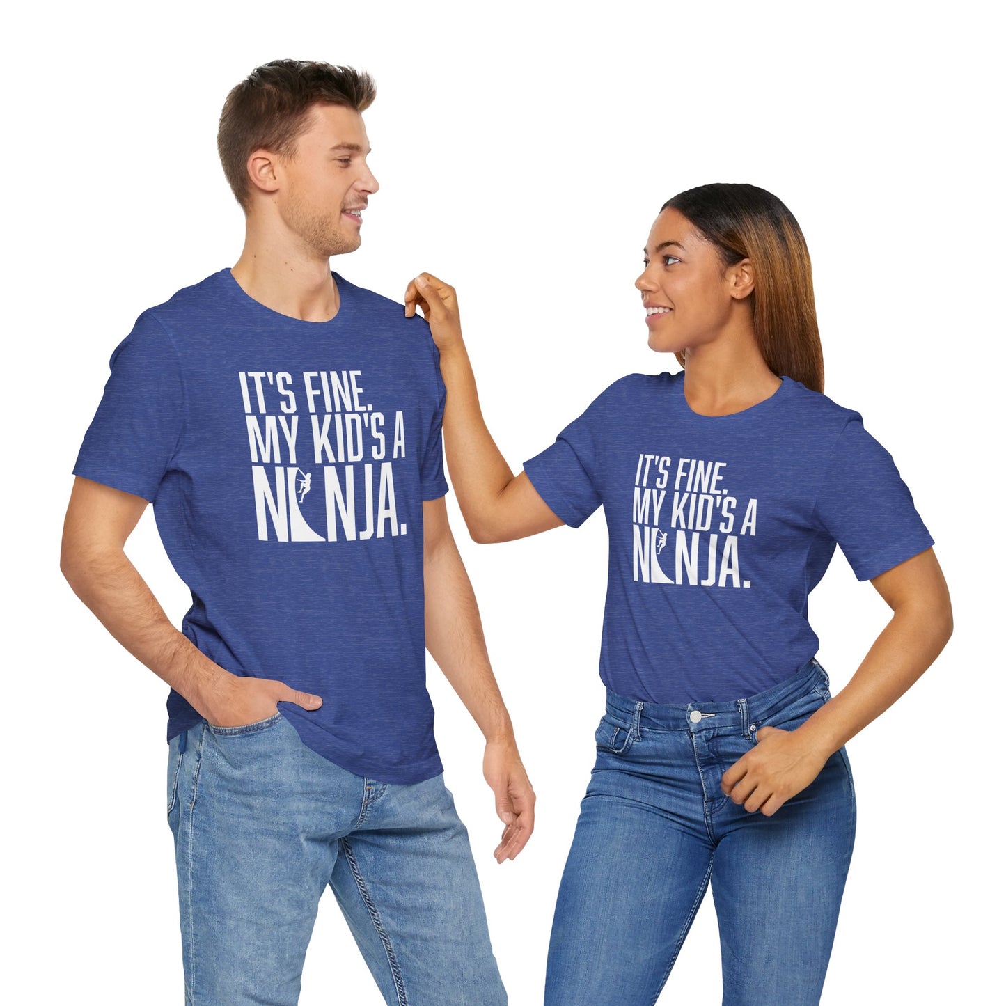 Custom Ninja Mom or Dad T-Shirt – “It’s Fine, My Kid’s a Ninja” Funny Custom Shirt