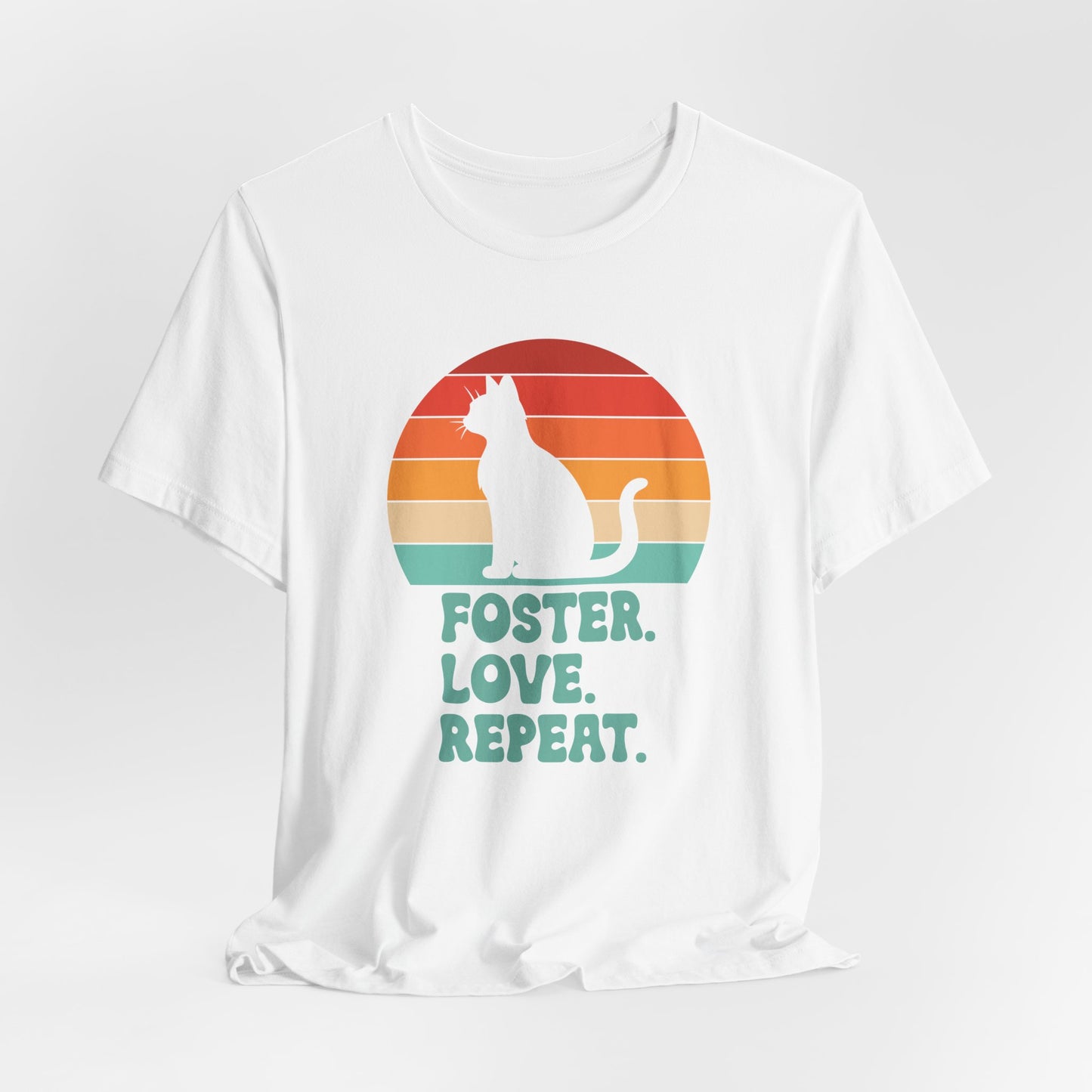 Retro Sunset Animal Rescue T-Shirt – Cat, Dog & Paw Print Designs