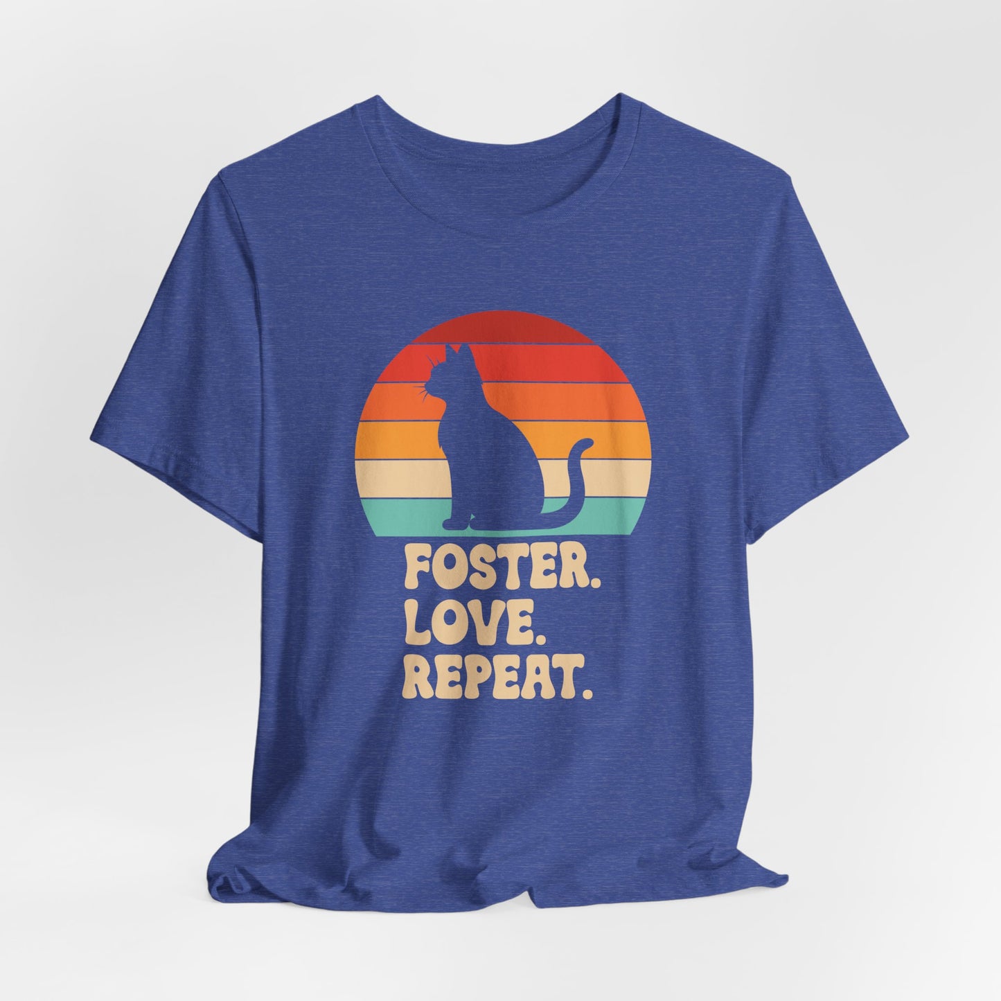 Retro Sunset Animal Rescue T-Shirt – Cat, Dog & Paw Print Designs