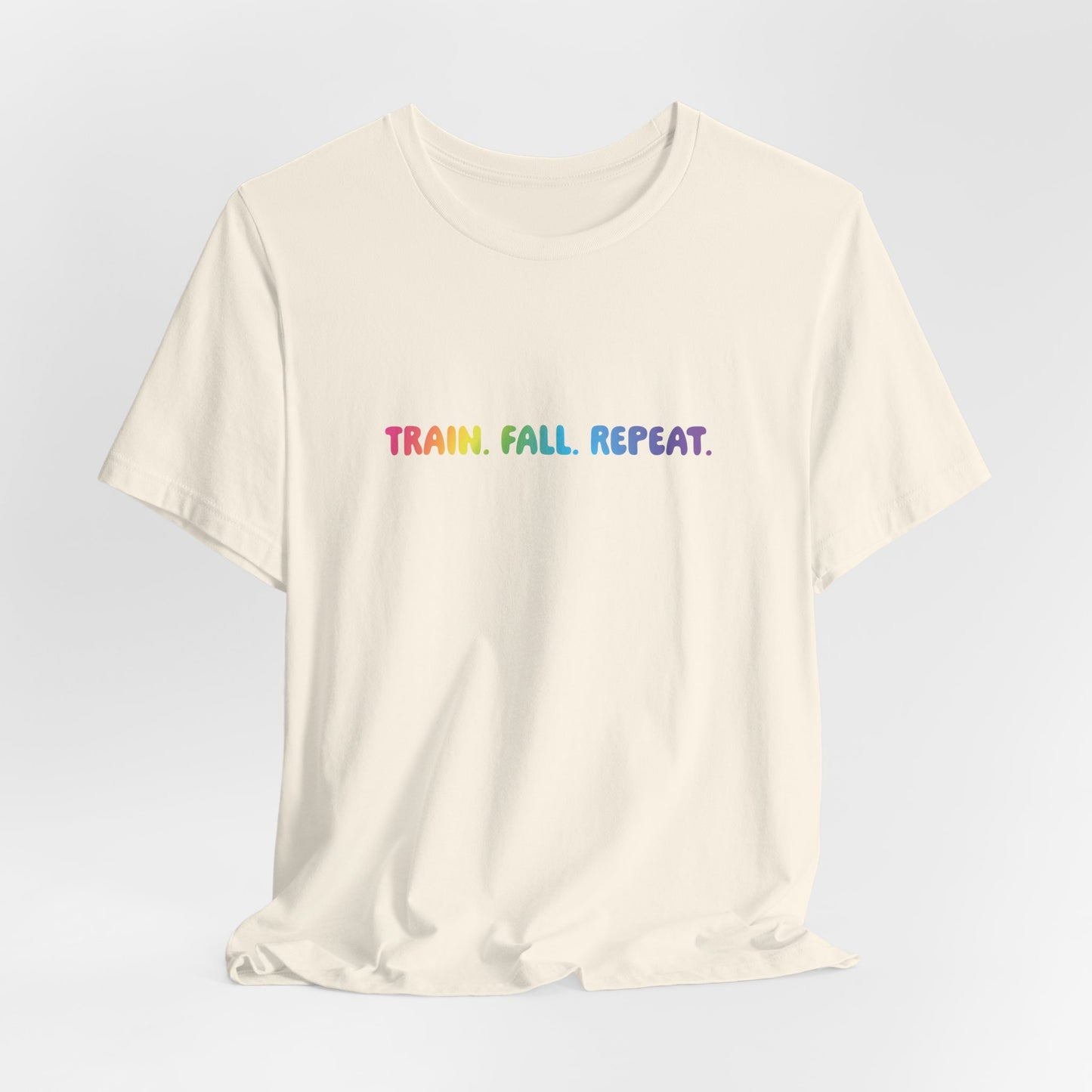 Ninja Warrior TRAIN. FALL. REPEAT. T-Shirt – Optional Gradient Text, Youth & Adult Sizes