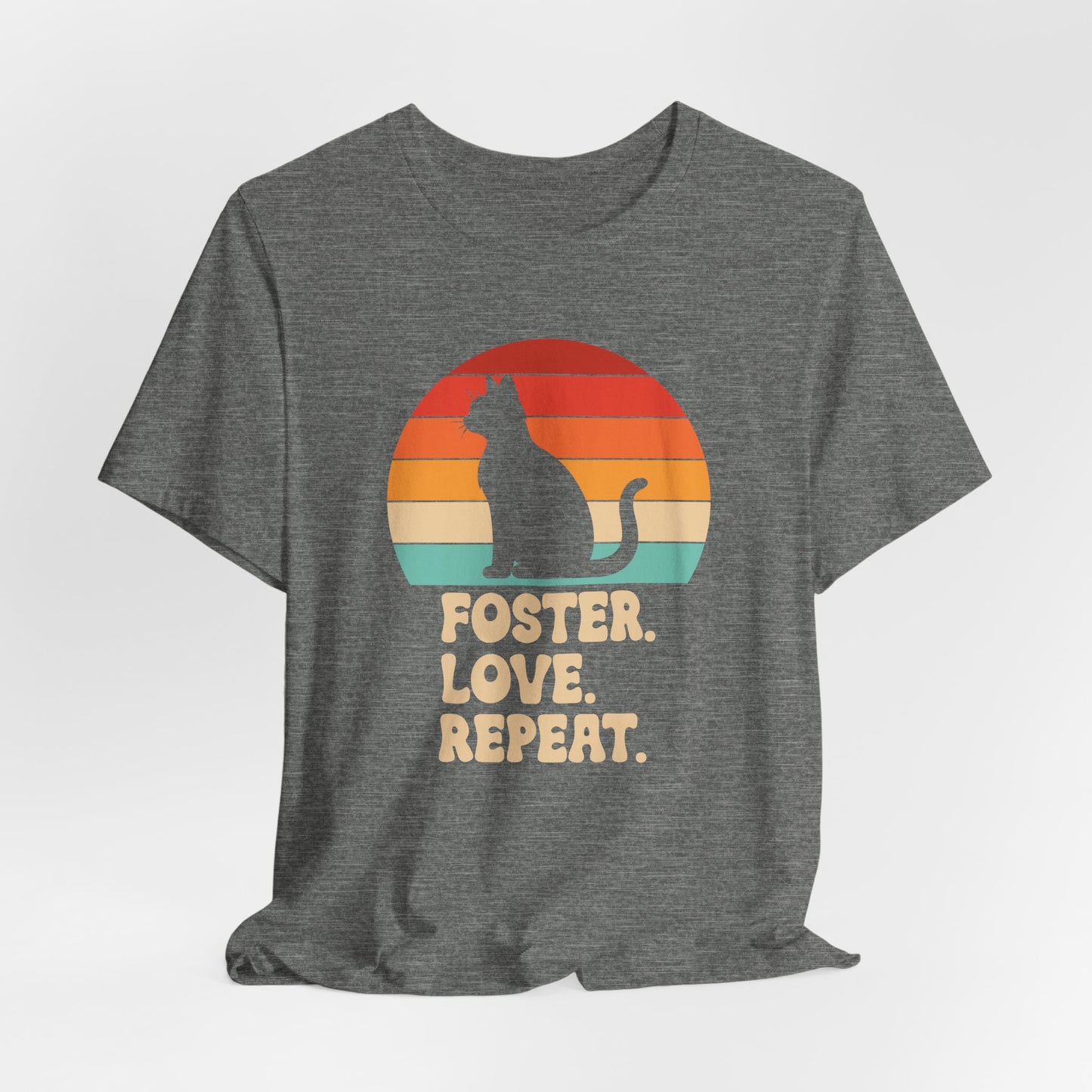 Retro Sunset Animal Rescue T-Shirt – Cat, Dog & Paw Print Designs
