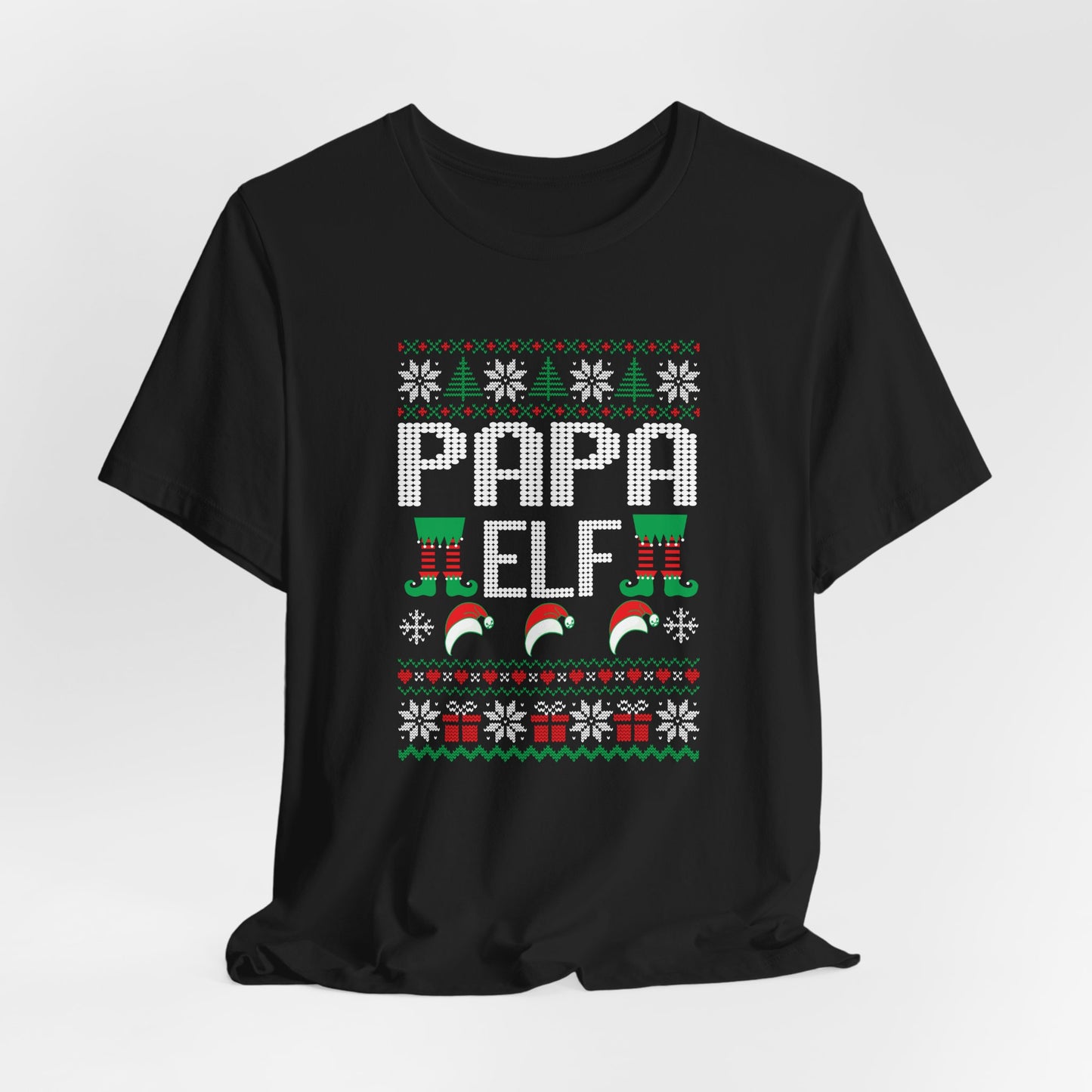 Papa Elf T-Shirt – Ugly Christmas Sweater Style