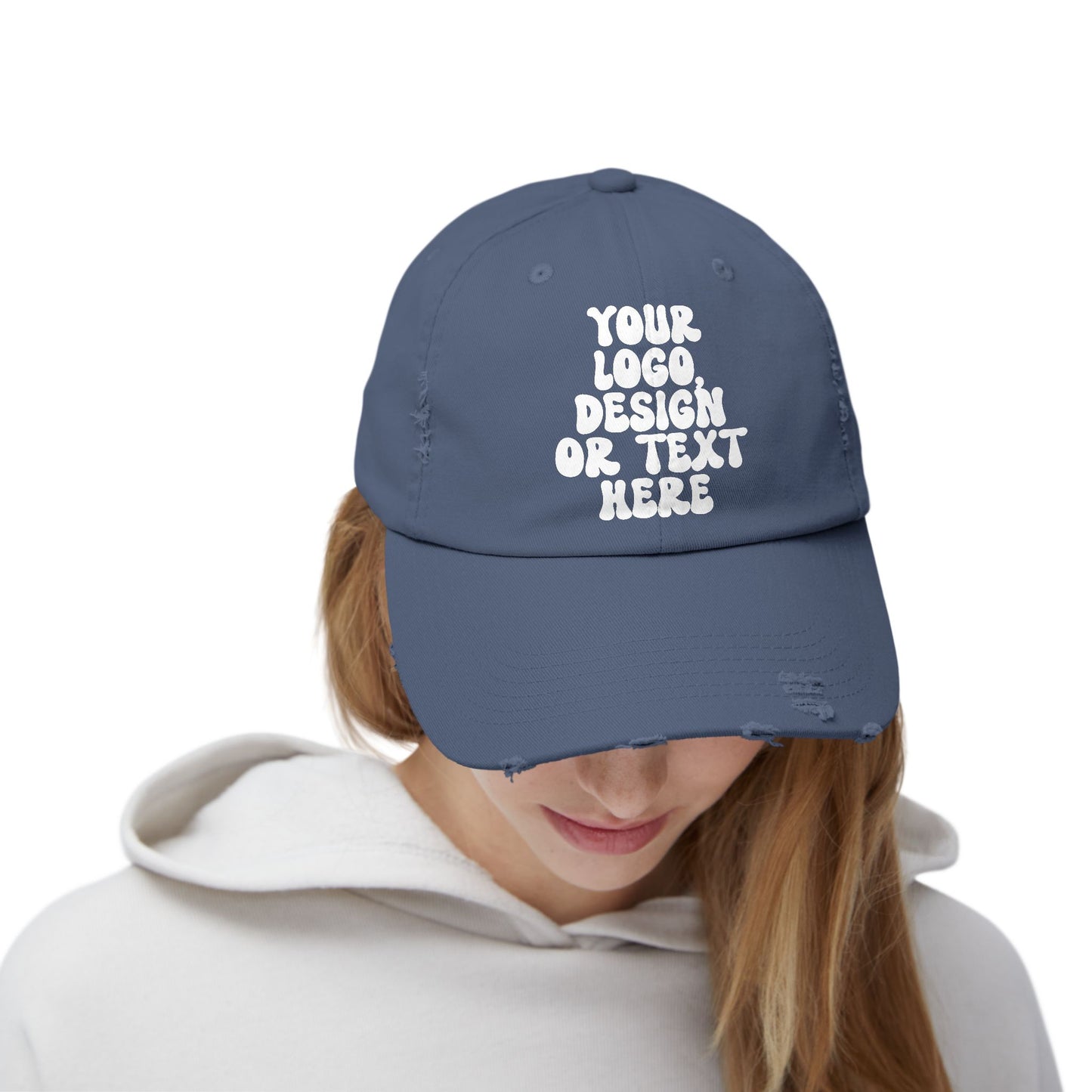 Custom Distressed Baseball Cap – Unisex Printed Hat