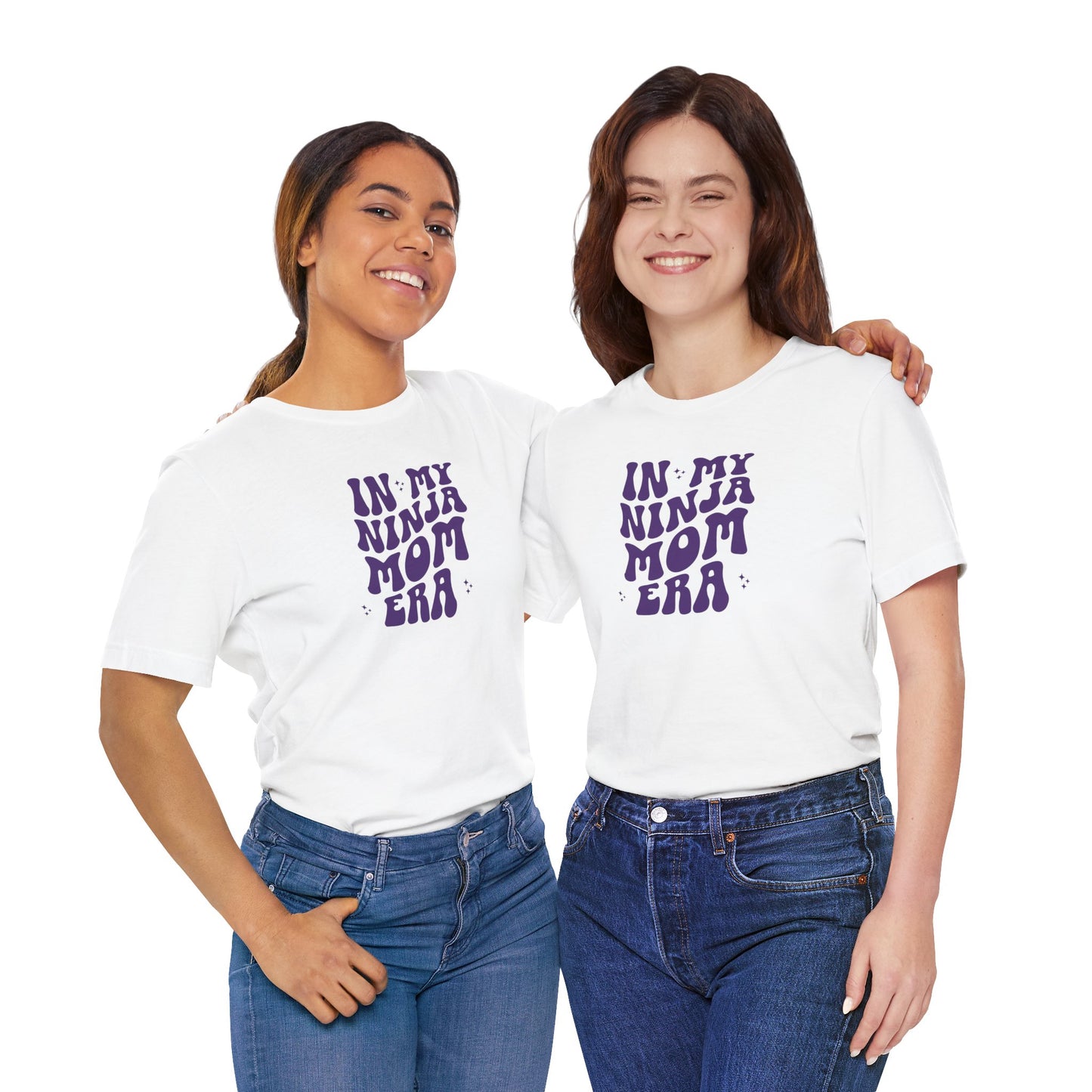 In My Ninja Mom Era T-Shirt, Retro Wavy Font Tee, Multiple Shirt & Text Color Options, Ninja Warrior Mom Shirt