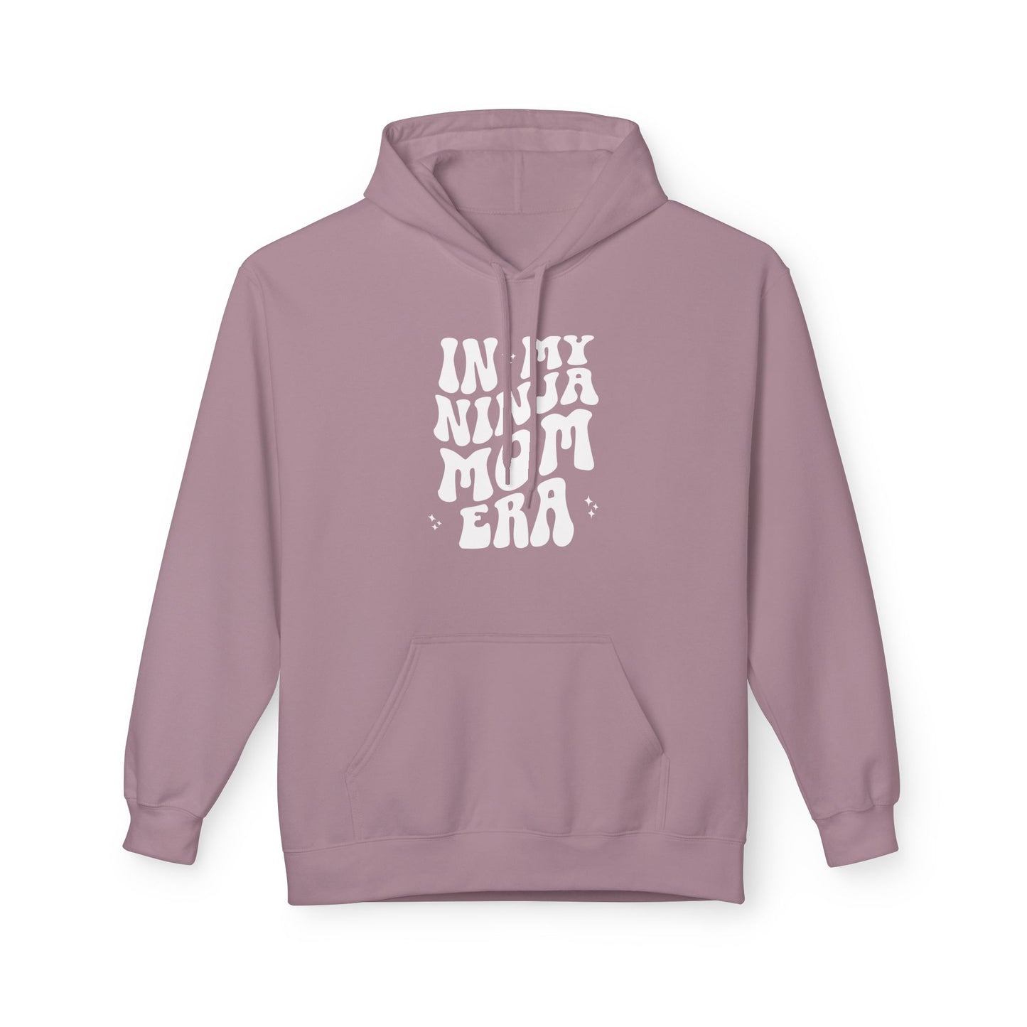 In My Ninja Mom Era Hoodie, Retro Wavy Font, Multiple Hoodie & Text Color Options, Ninja Warrior Mom Sweatshirt