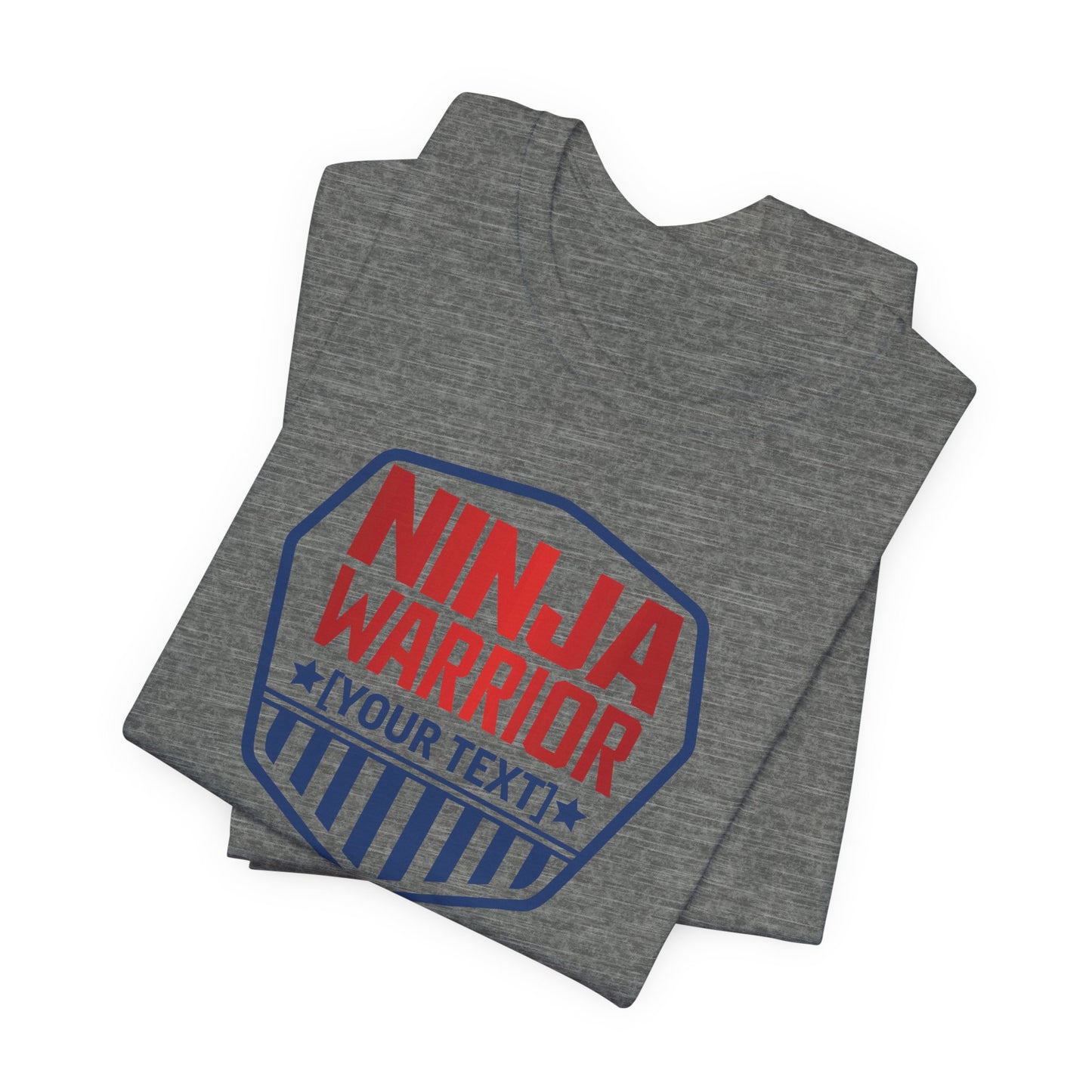 Custom Ninja Warrior Family & Coach Shirt – Unisex T-Shirt with Shield Design, Personalized Text & Colors