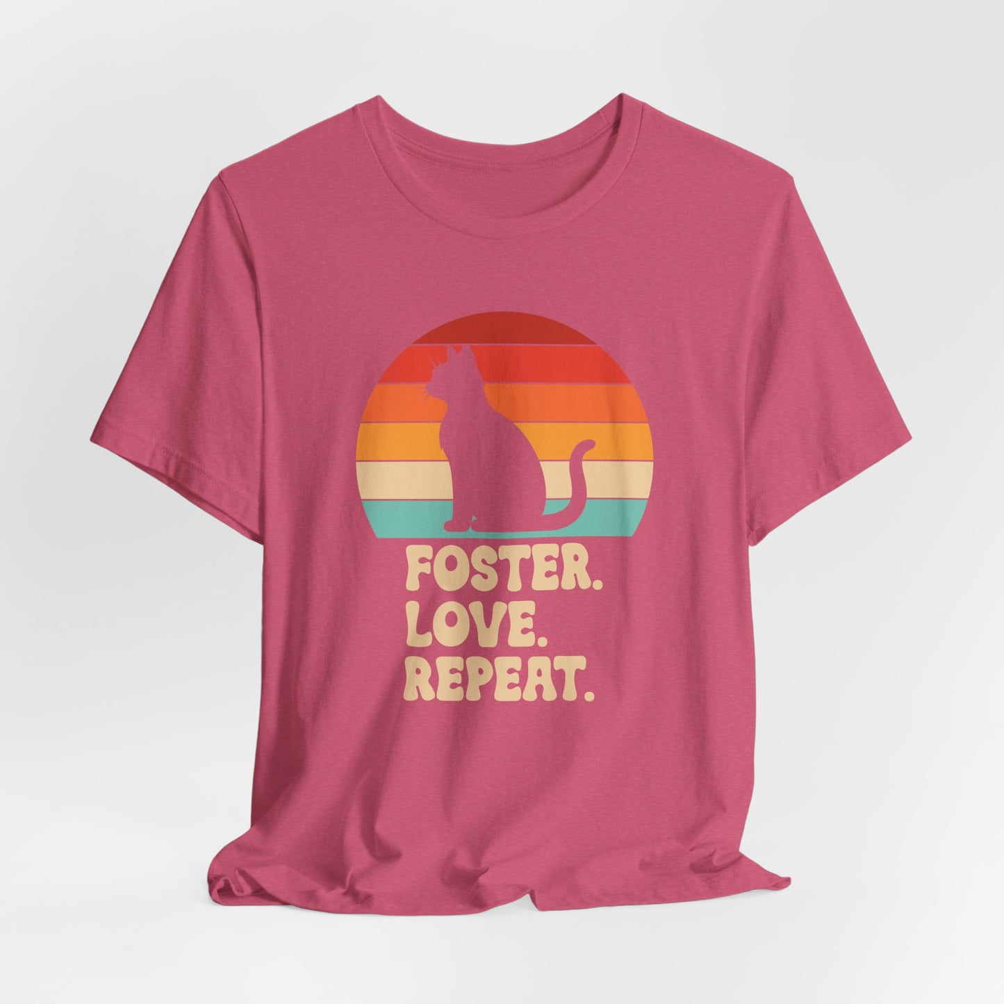 Retro Sunset Animal Rescue T-Shirt – Cat, Dog & Paw Print Designs