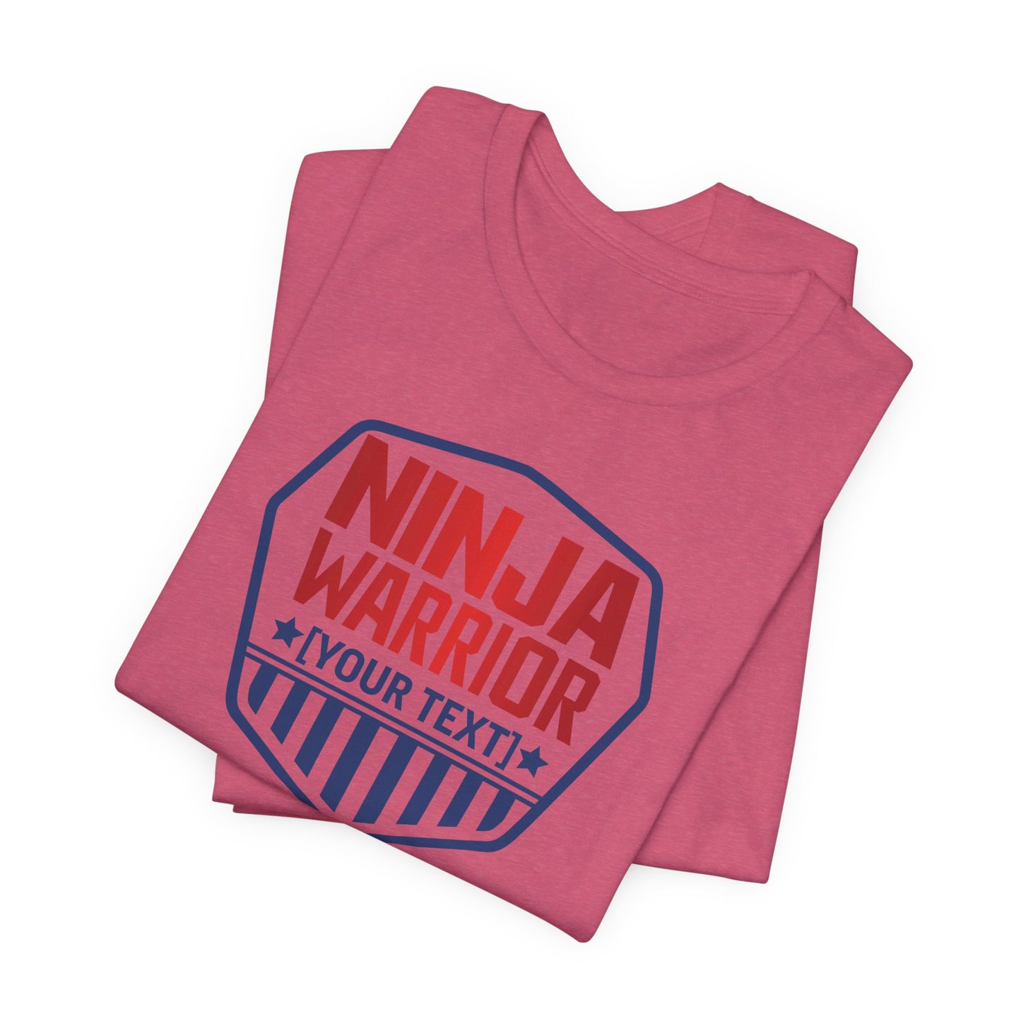 Custom Ninja Warrior Family & Coach Shirt – Unisex T-Shirt with Shield Design, Personalized Text & Colors