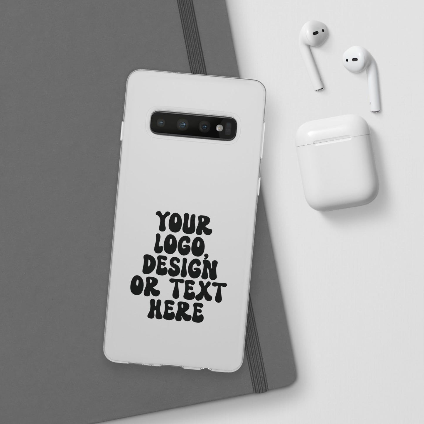 CUSTOM Text, Design or Logo - Flexi Phone Case