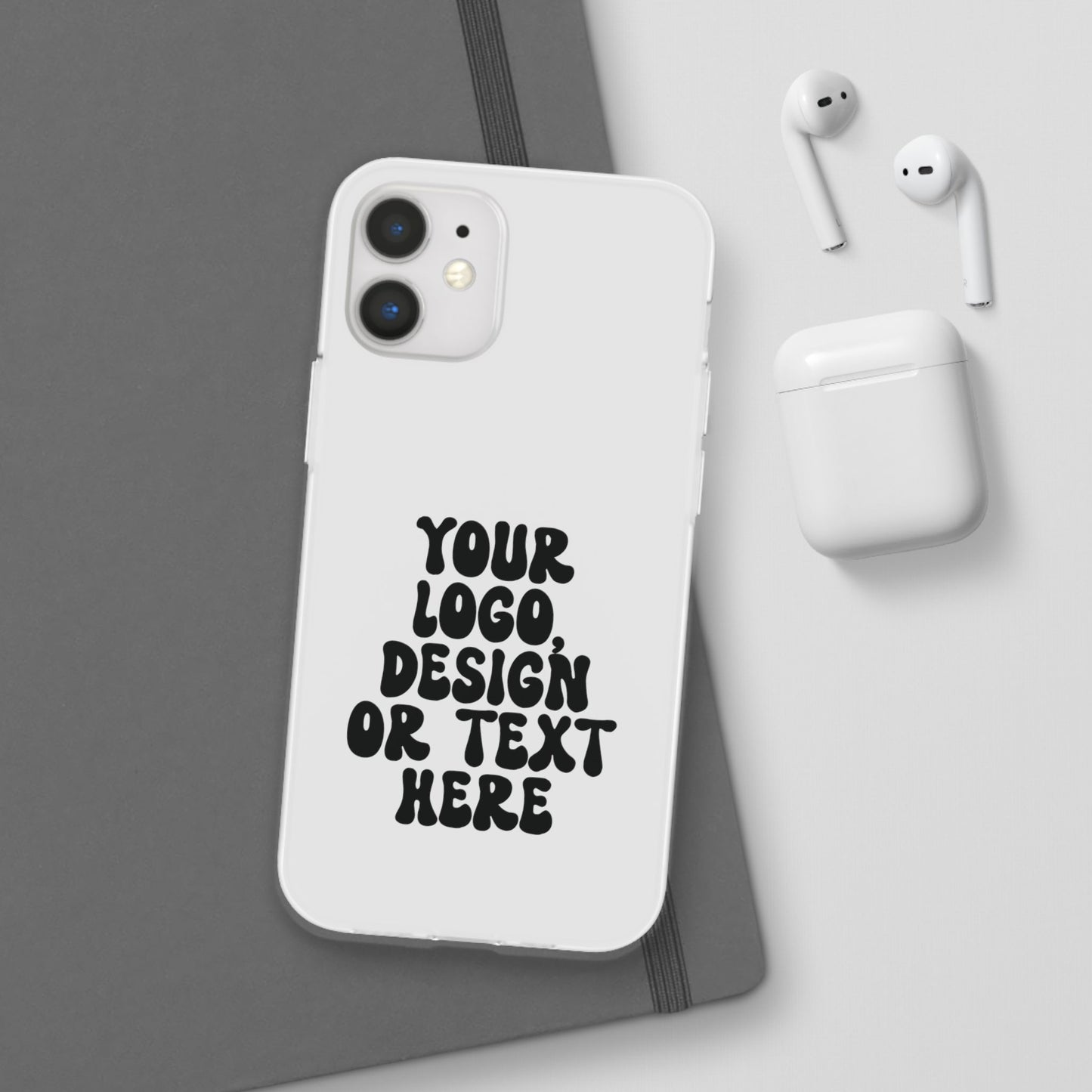 CUSTOM Text, Design or Logo - Flexi Phone Case