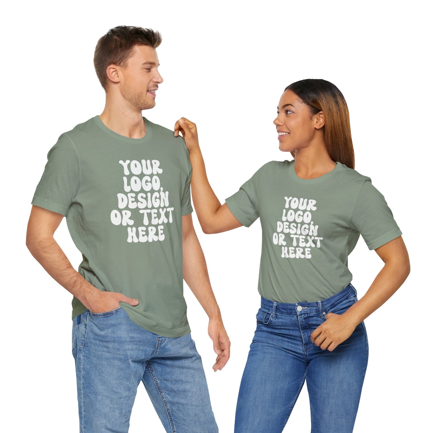 CUSTOM Text, Design or Logo - Unisex T-Shirt (Adult) SOLID COLORS
