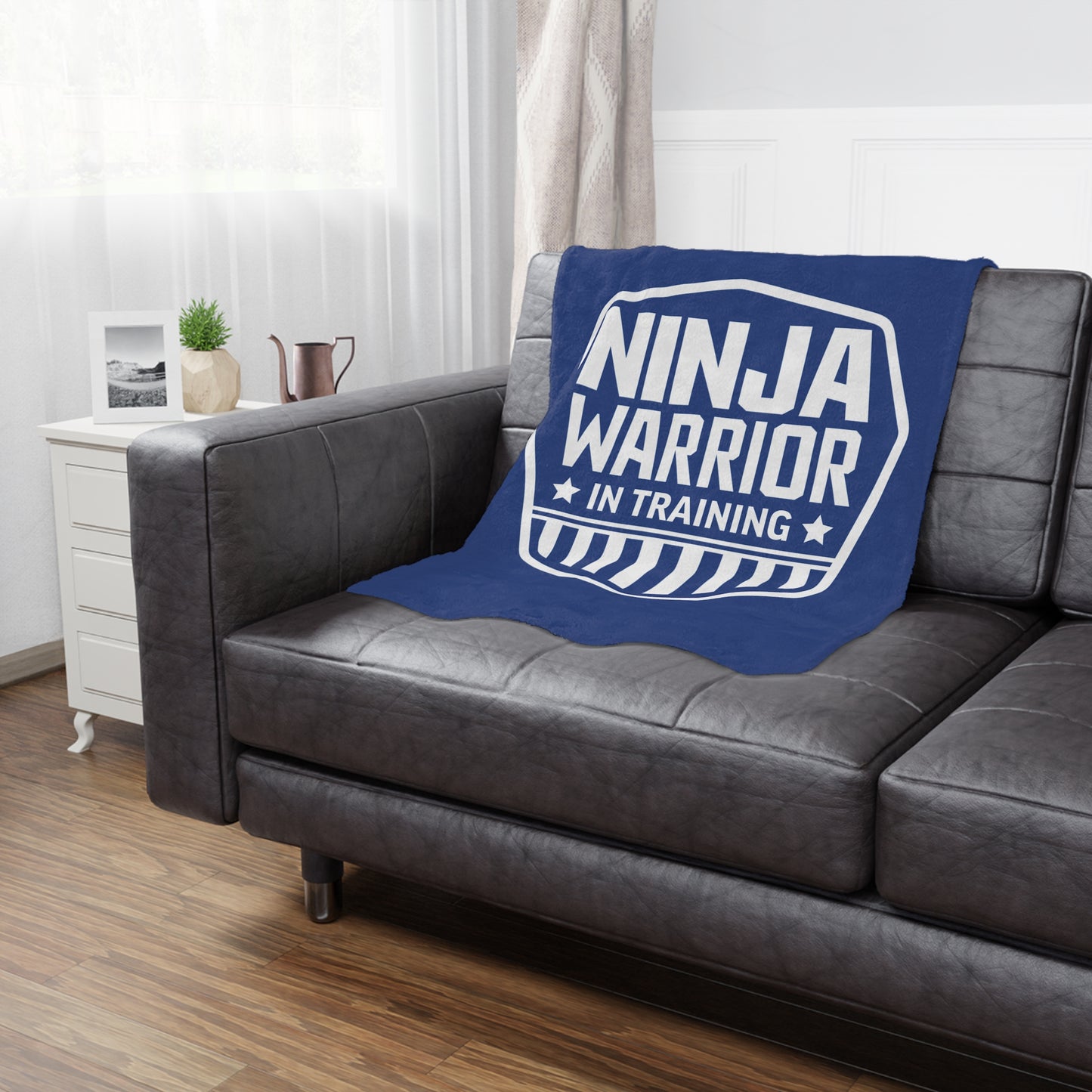 Ninja Warrior in Training, Microfiber Fleece Blanket - Soft & Customizable