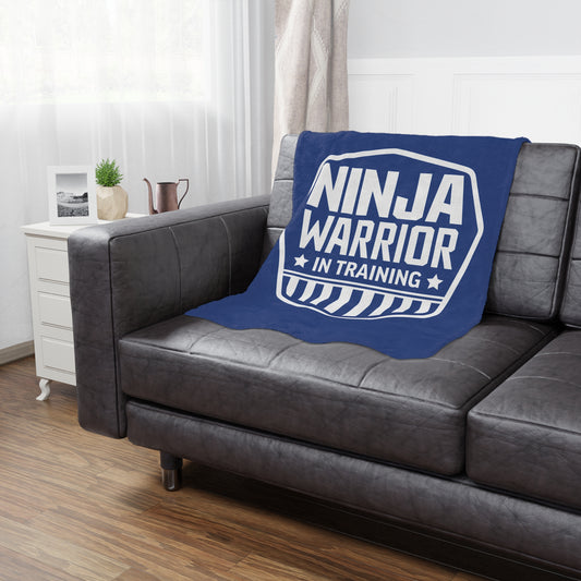 Ninja Warrior in Training, Microfiber Fleece Blanket - Soft & Customizable