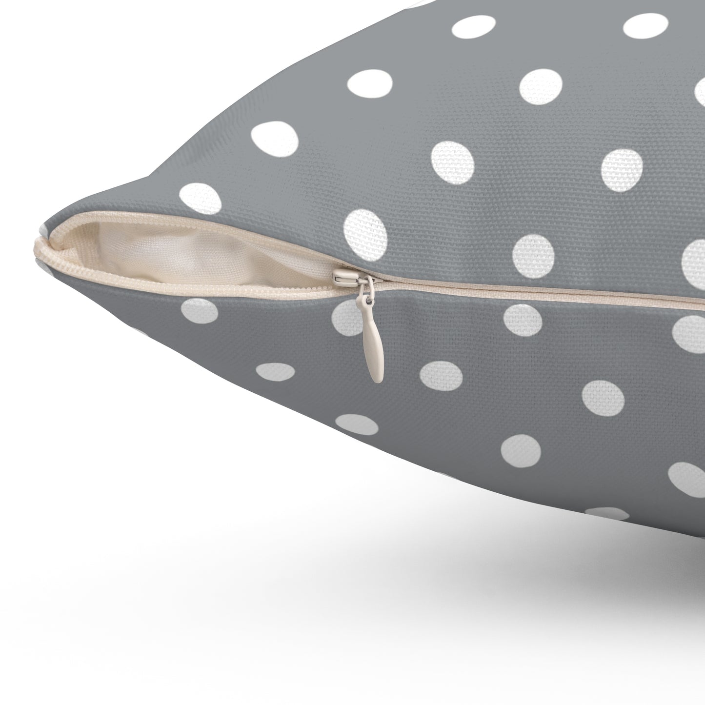 Gray Polka Dots Throw Pillow