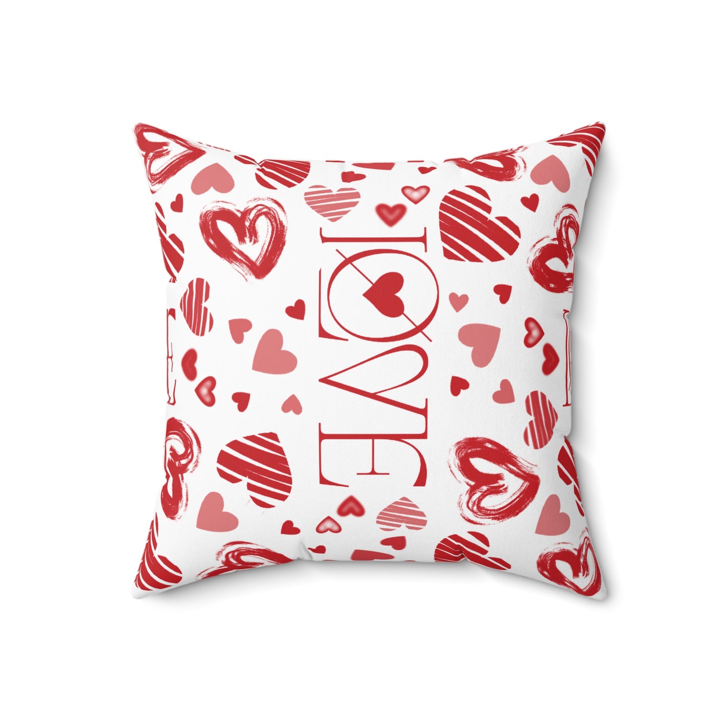 Valentine's Love & Hearts Throw Pillow