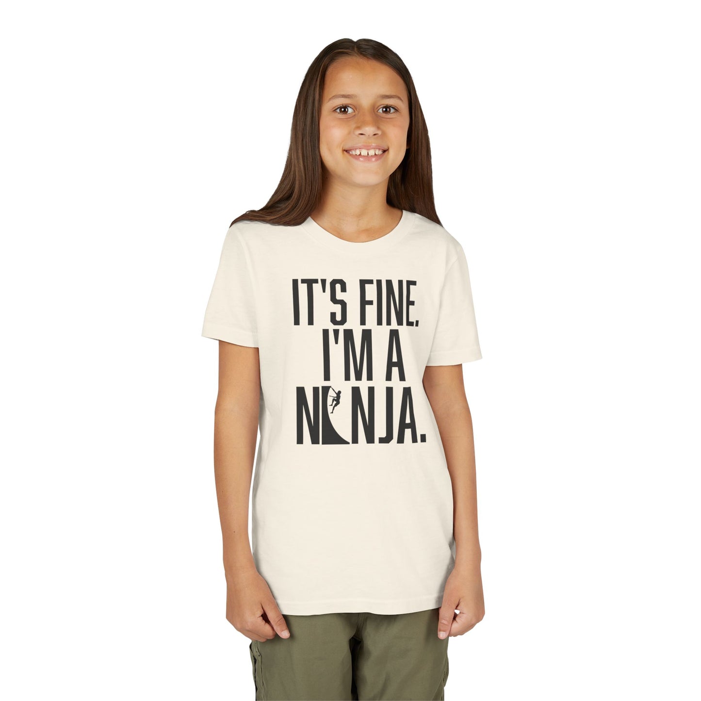 Youth Ninja T-Shirt – “It’s Fine, I’m a Ninja” Funny Athlete Shirt