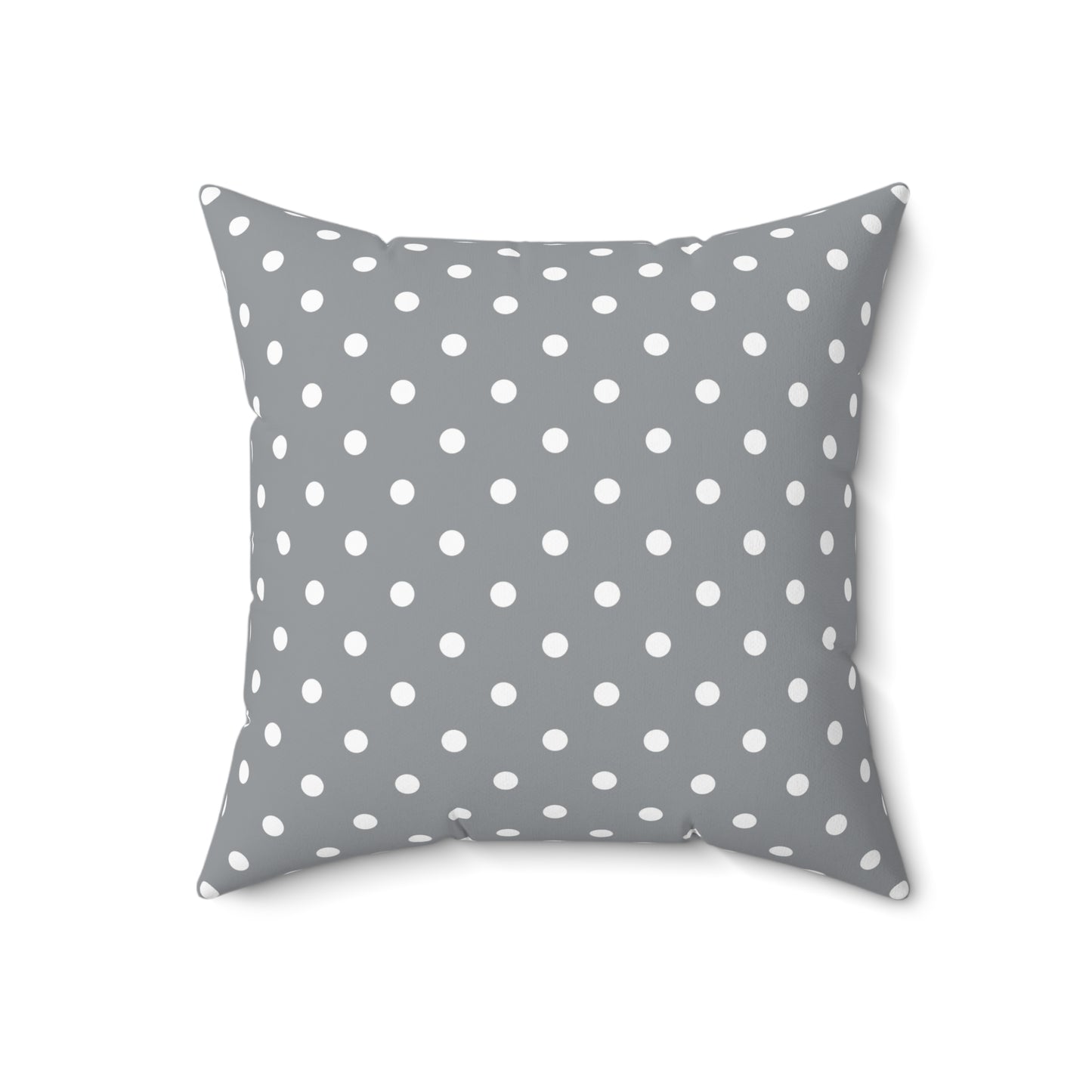 Gray Polka Dots Throw Pillow