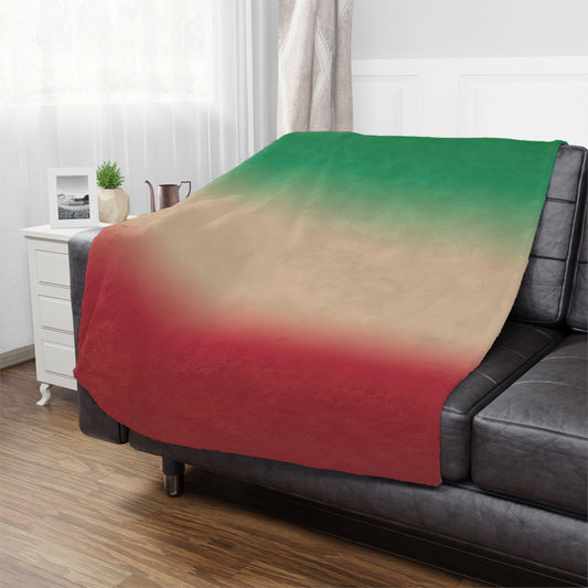 Christmas Gradient Microfiber Fleece Blanket - Ultra Soft & Cozy Throw