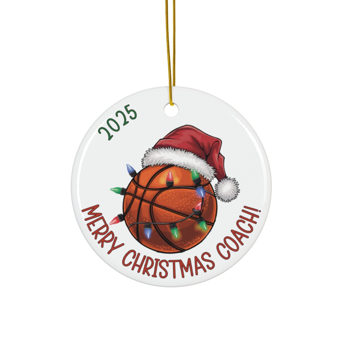 Basketball Coach Ceramic Christmas Ornament – Team Gift Keepsake